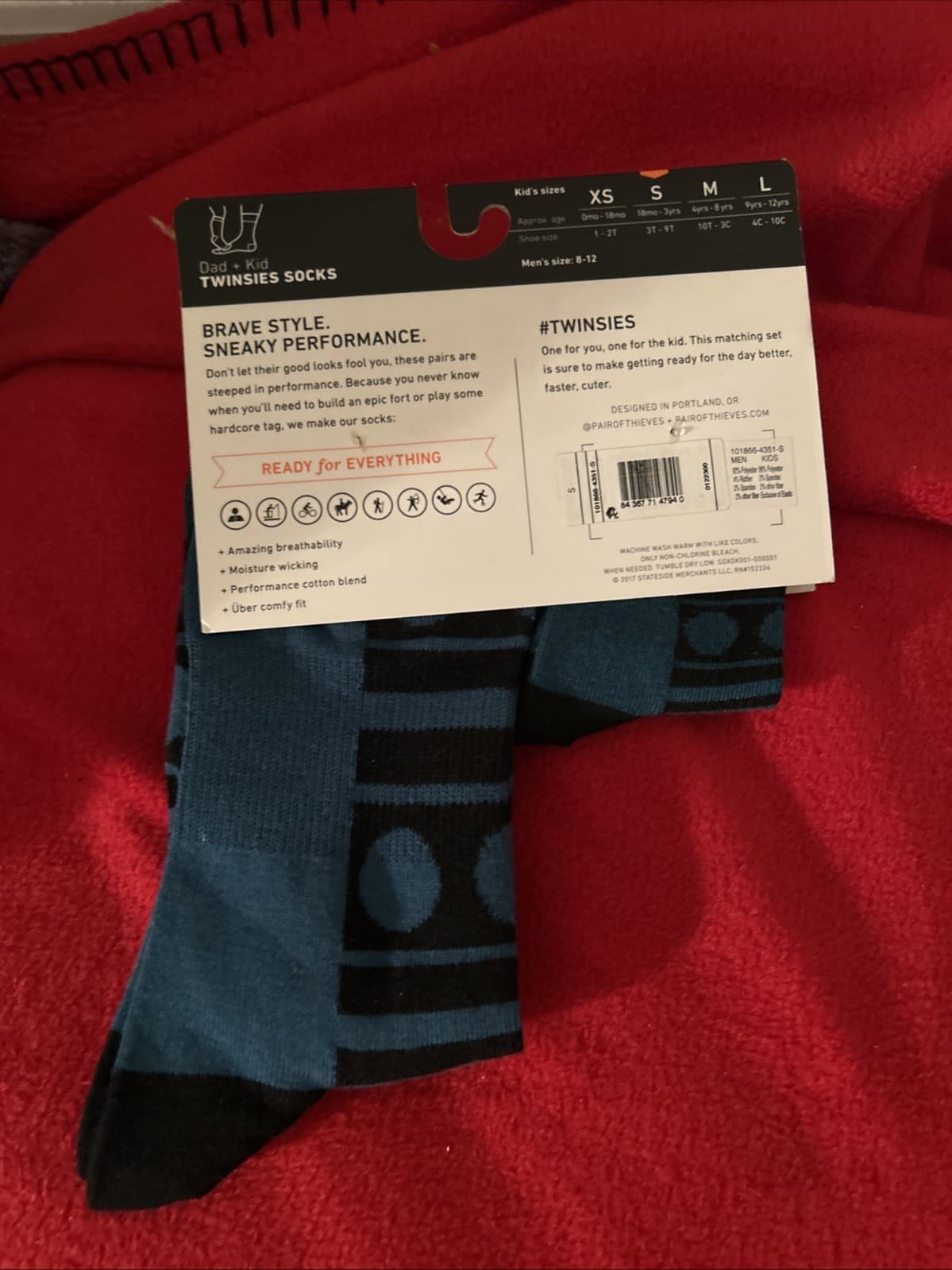 Pair Of Thieves Dad + Kid Twinsies Socks New Small Kids 18M-3yrs Men’s 8-12 - Thumbnail 3