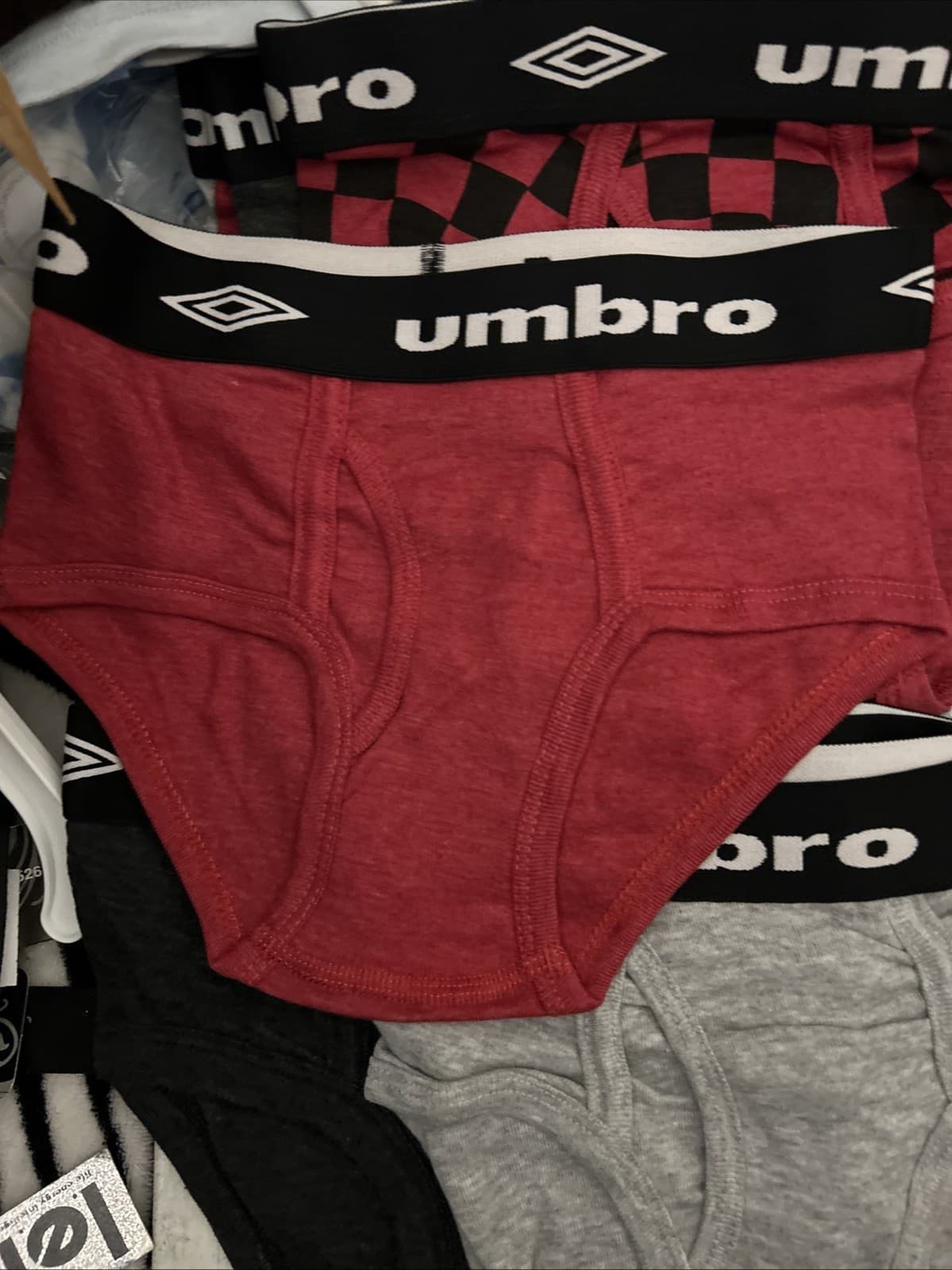 Umbro Boys Cotton Briefs Size 6/8 10 Pack Multi Colored NWT - Thumbnail 4