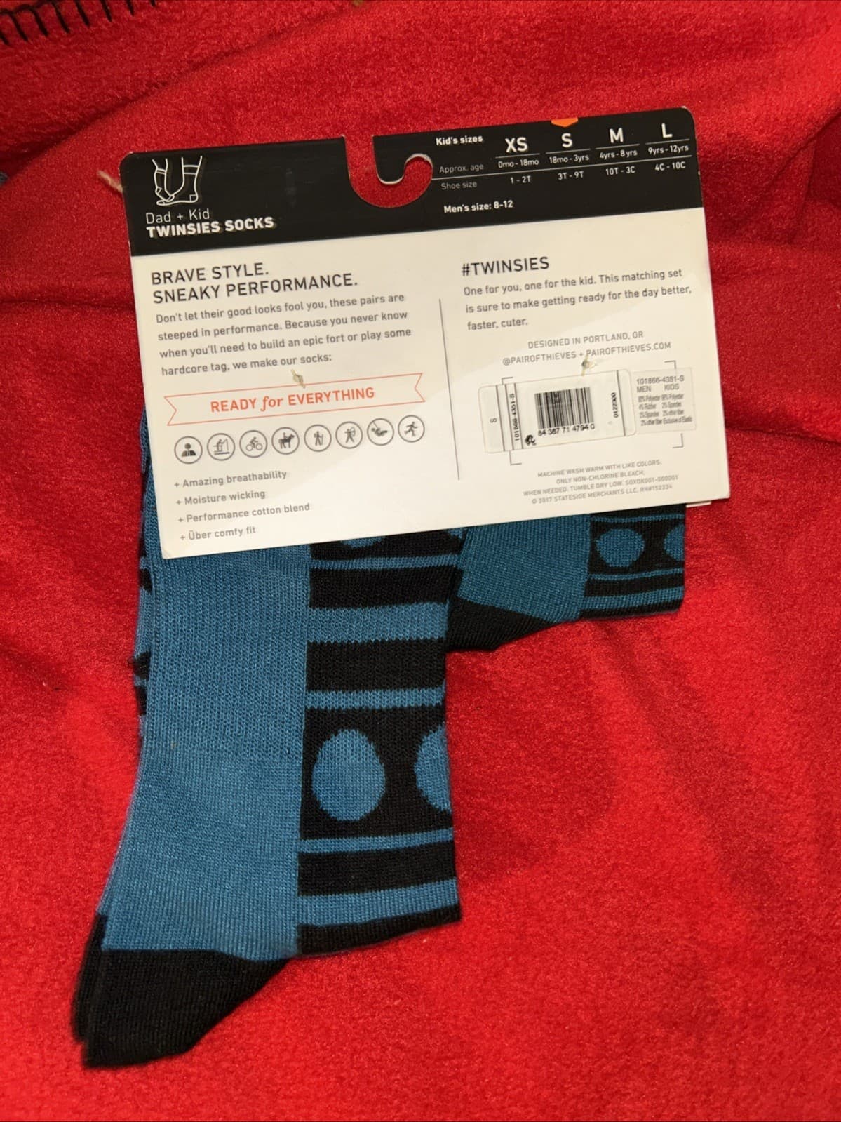 Pair Of Thieves Dad + Kid Twinsies Socks New Small Kids 18M-3yrs Men’s 8-12 - Thumbnail 2
