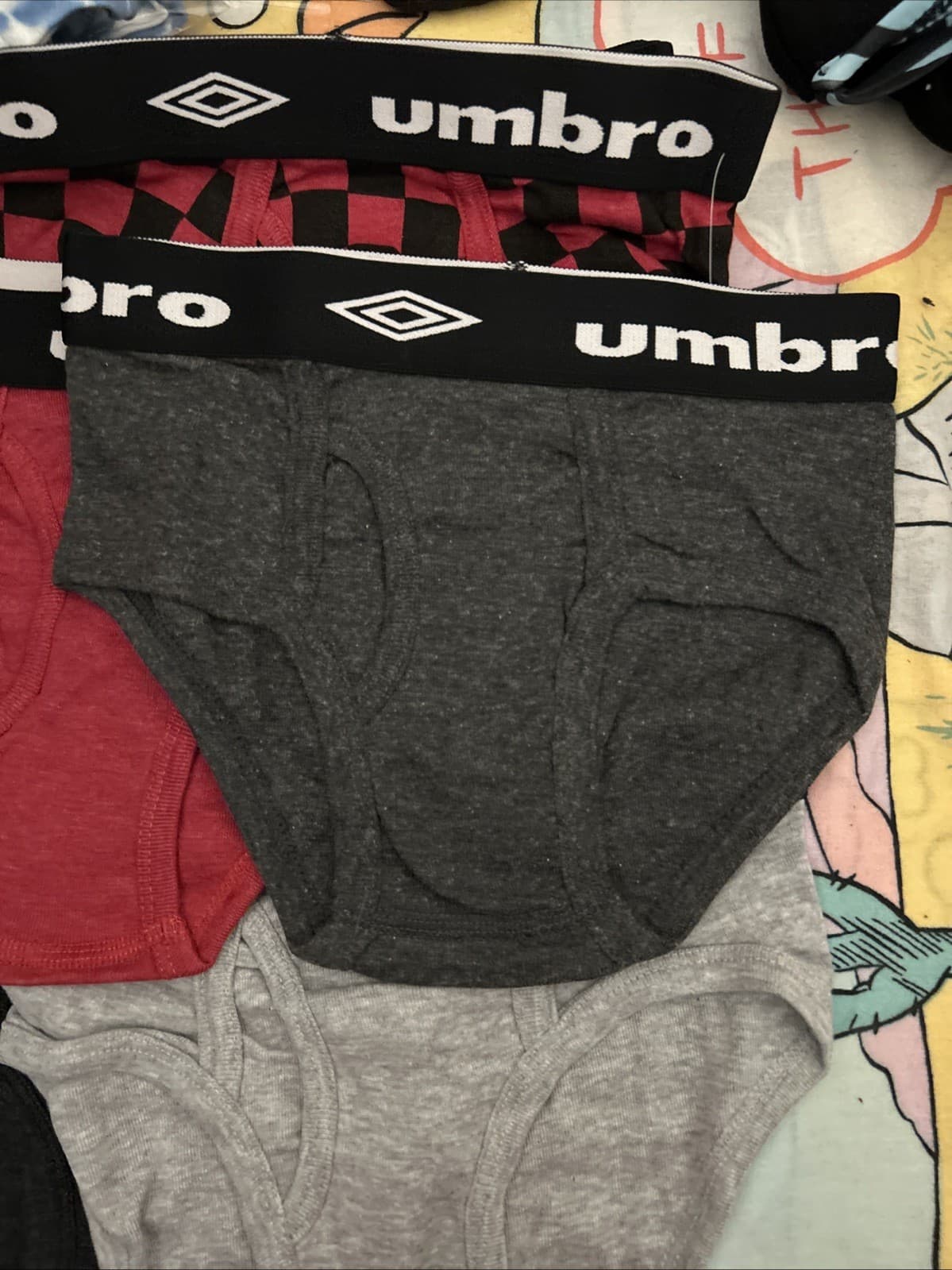 Umbro Boys Cotton Briefs Size 6/8 10 Pack Multi Colored NWT - Thumbnail 3