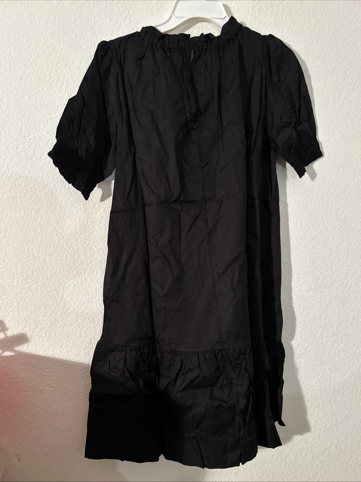 Free Assembly Ruffle Neck Midi Dress Black NWT XS - Thumbnail 2