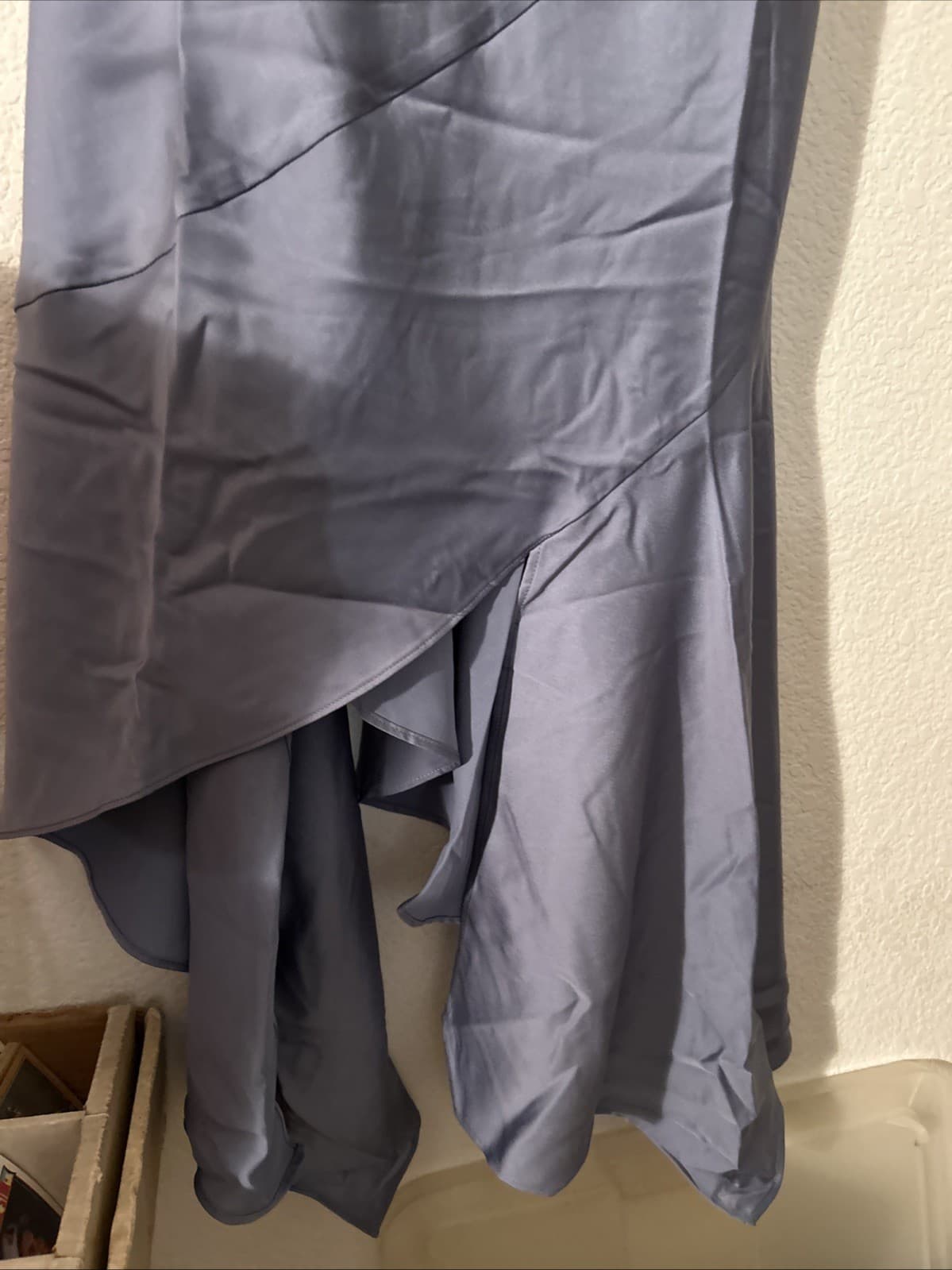 Women’s Scoop Asymetrical Slip Dress NWT Large Blue - Thumbnail 2