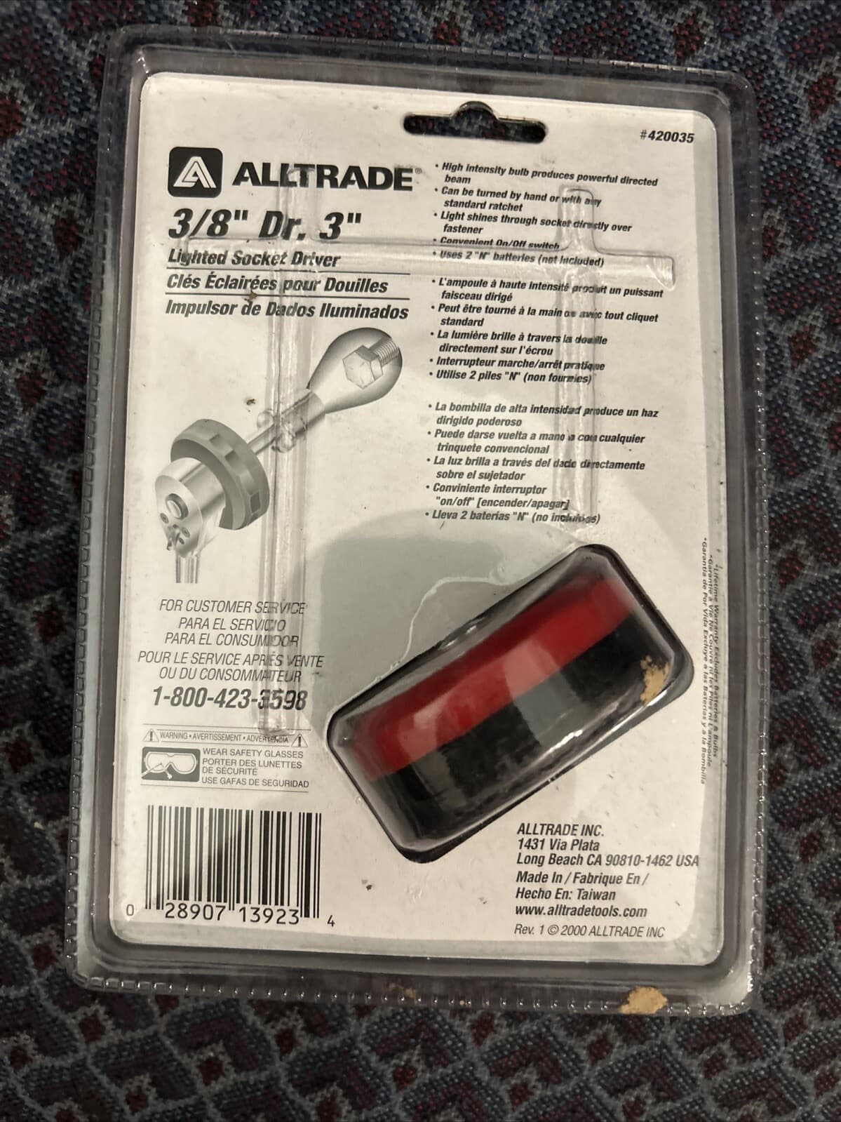 Alltrade 3/8 Lighted Socket Driver New - Thumbnail 2