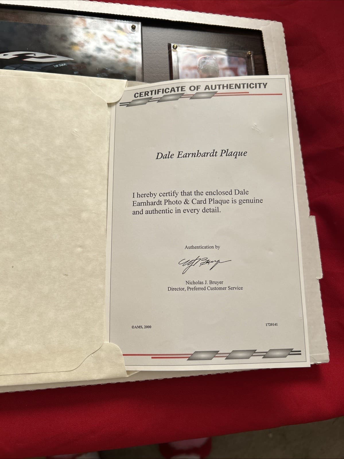 Dale Earnhardt 7-time Winston Cup Champion 76 Career Wins Plaque Authencity - Thumbnail 2