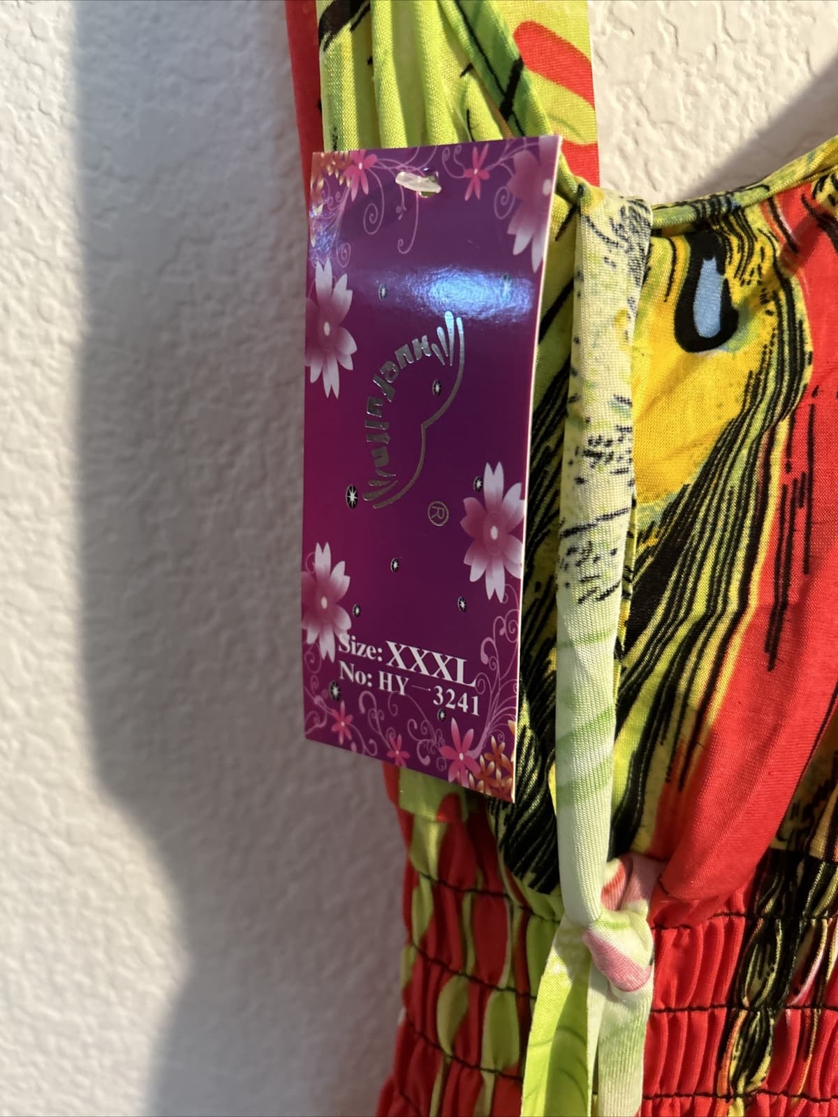 Women’s Red Multi Color Summer Dress Long 3xl Nwt - Thumbnail 2