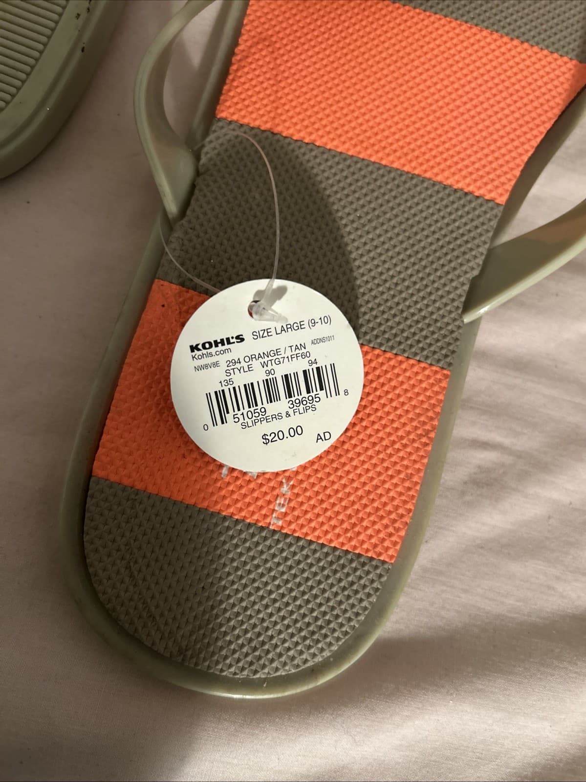 Lot Of 2 Tek Gear Slip On Sandals NWT Large And Xl - Thumbnail 5