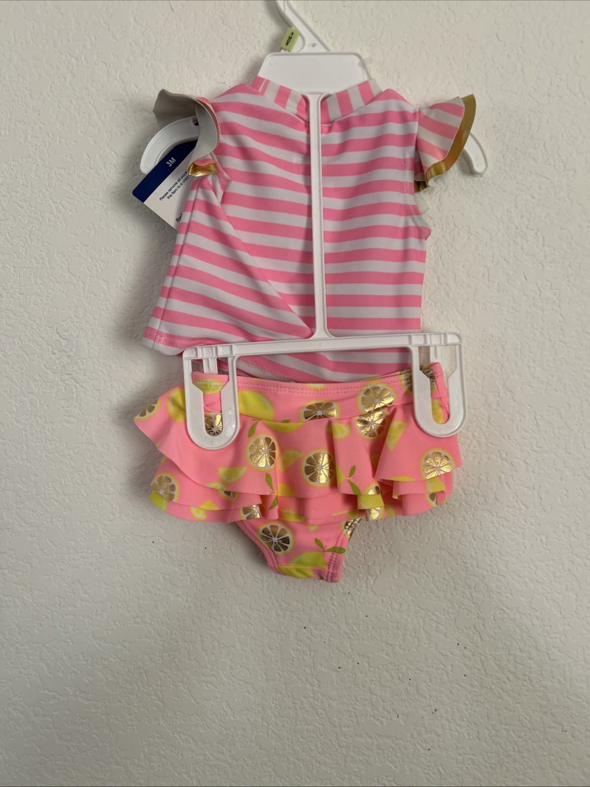 NWT 3m BABY STARTERS Wetsuit Club infant girls swim suit Lemon NEW rashguard - Thumbnail 2