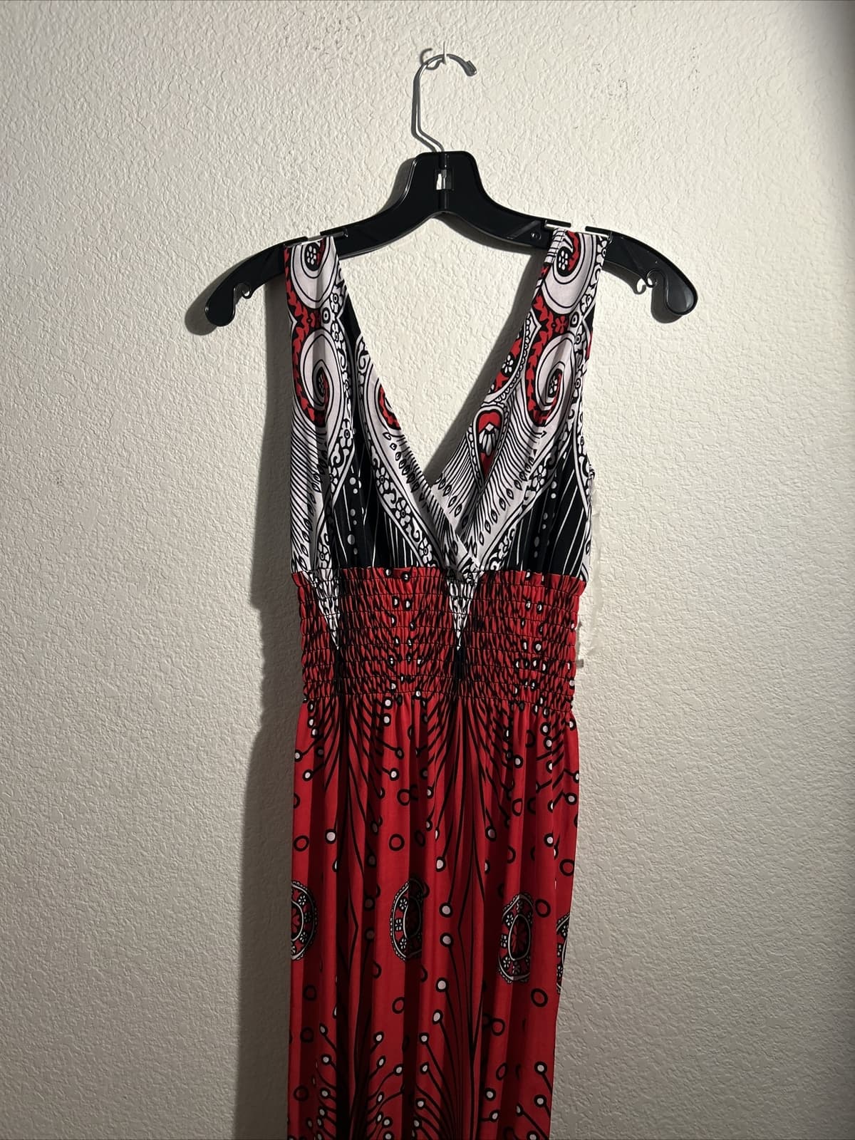 Women’s Hots Wings Medium Long Red Multicolored Dress NWT - Thumbnail 3