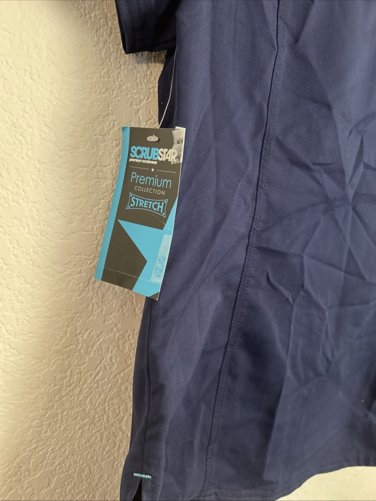 Scubstar Women's Premium Collection Rayon Mock Wrap Scrub Top, Sz: XS, NWT Blue - Thumbnail 4