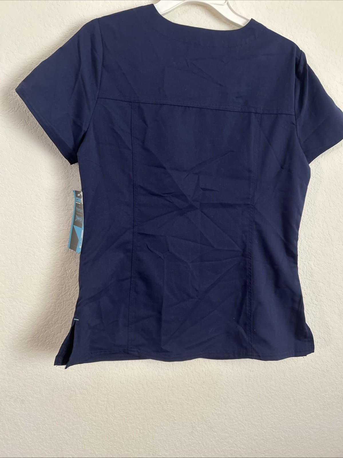 Scubstar Women's Premium Collection Rayon Mock Wrap Scrub Top, Sz: XS, NWT Blue - Thumbnail 3