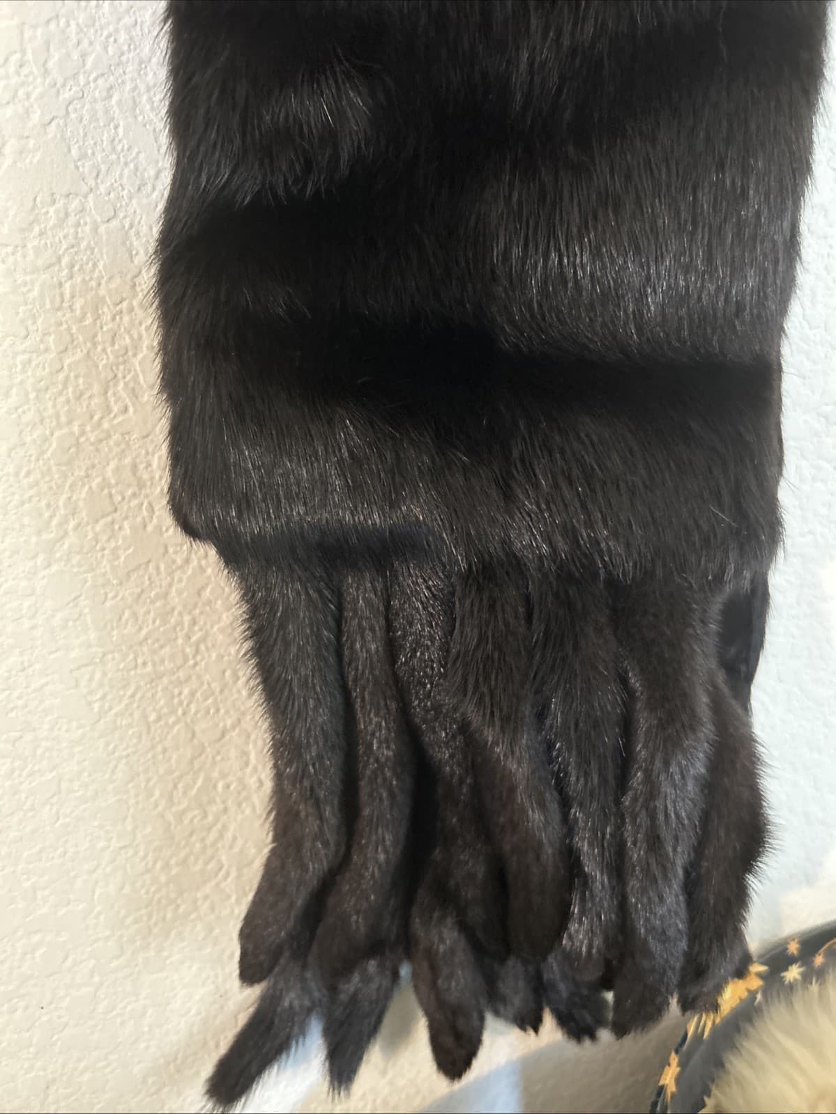 Black Off Shoulder Shawl Faux Fur - Thumbnail 2