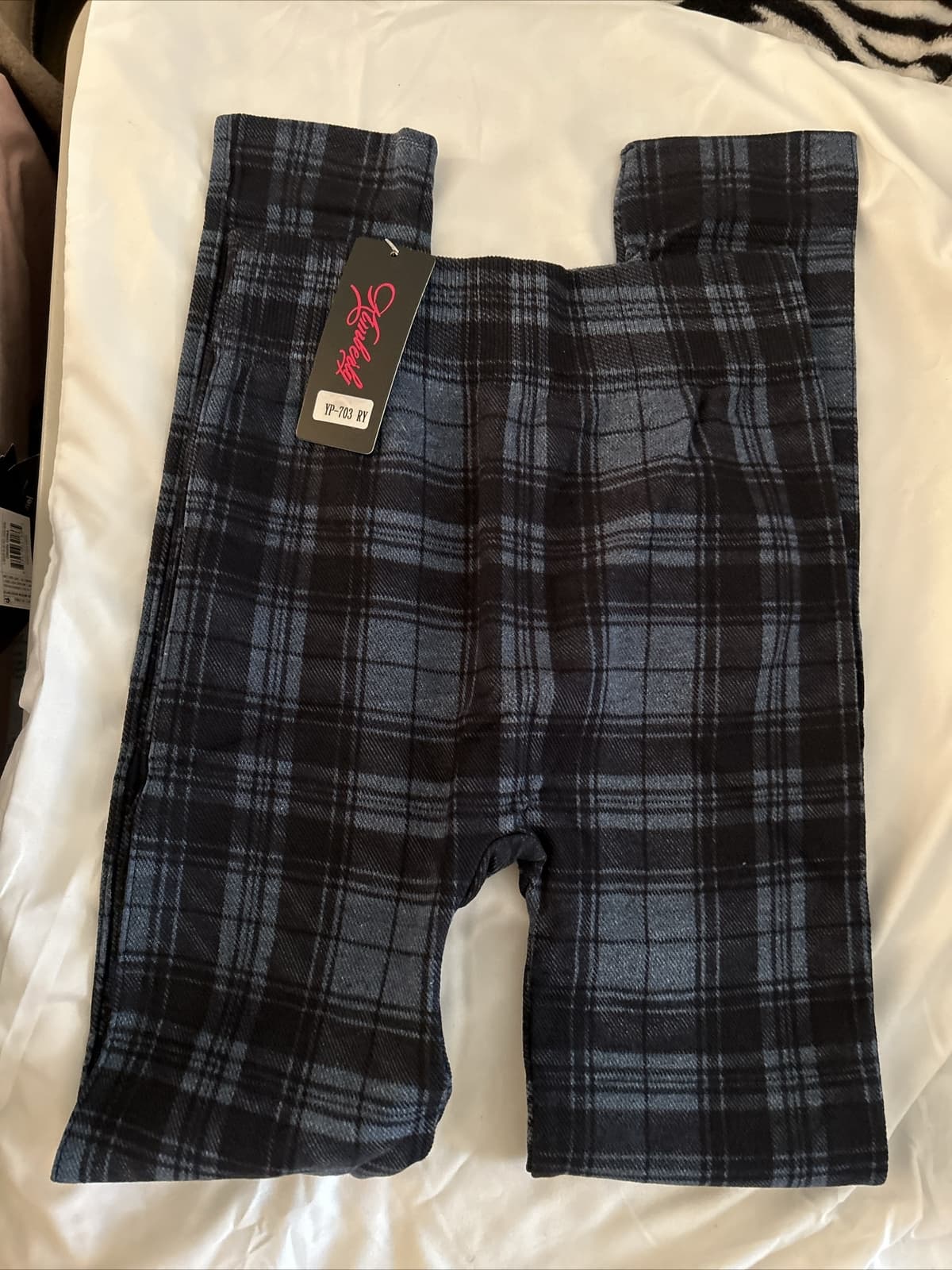 Women’s One Size Fits Most Leggings Blue Multi Colored NWT - Thumbnail 2