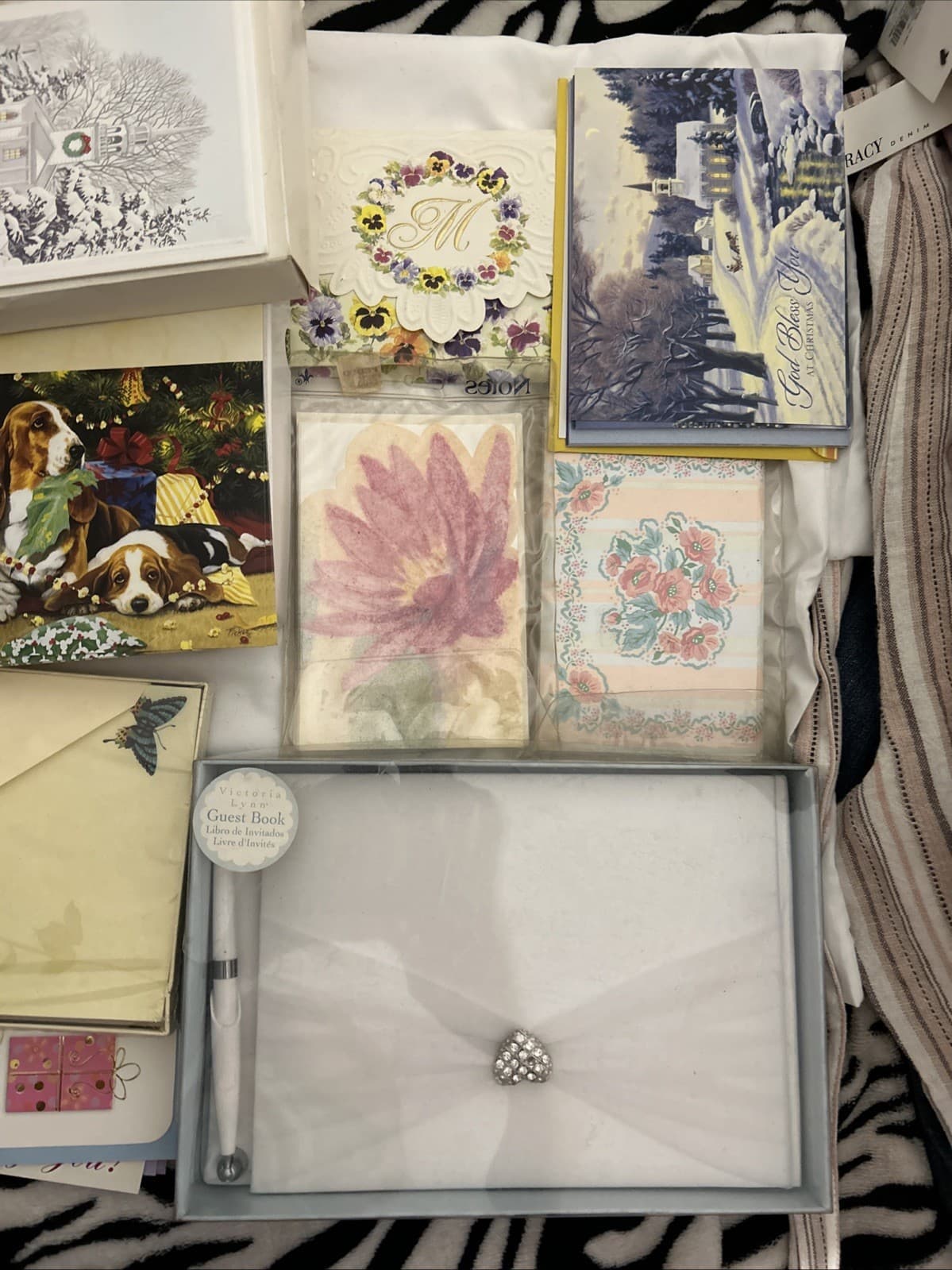 assorted christmas cards, Birthday And Thank You Cards And Guest Book Mix - Thumbnail 2