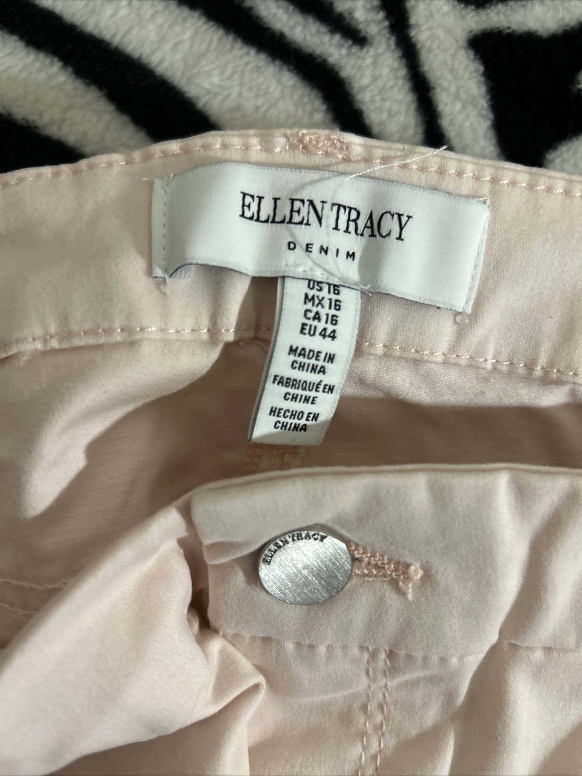 Womens ELLEN TRACY Refined Mid-rise Skinny Jeans Denim Pants Pink 16 - Thumbnail 7