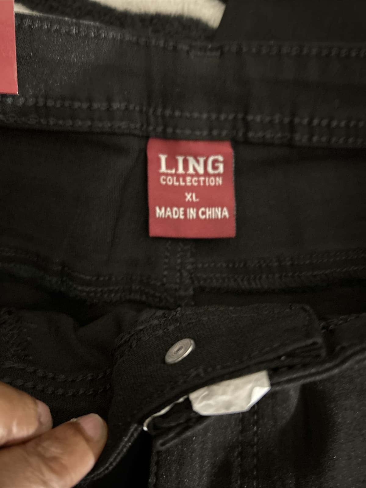 Women’s Ling Collections Skinny Jeans Black Stretch NWT Xl - Thumbnail 6