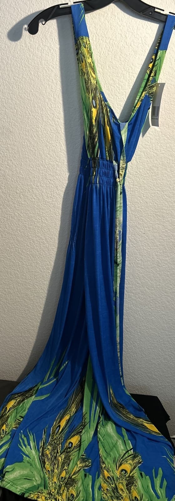 Women’s Blue Multi Color Summer Dress Long 2Xlarge NWT