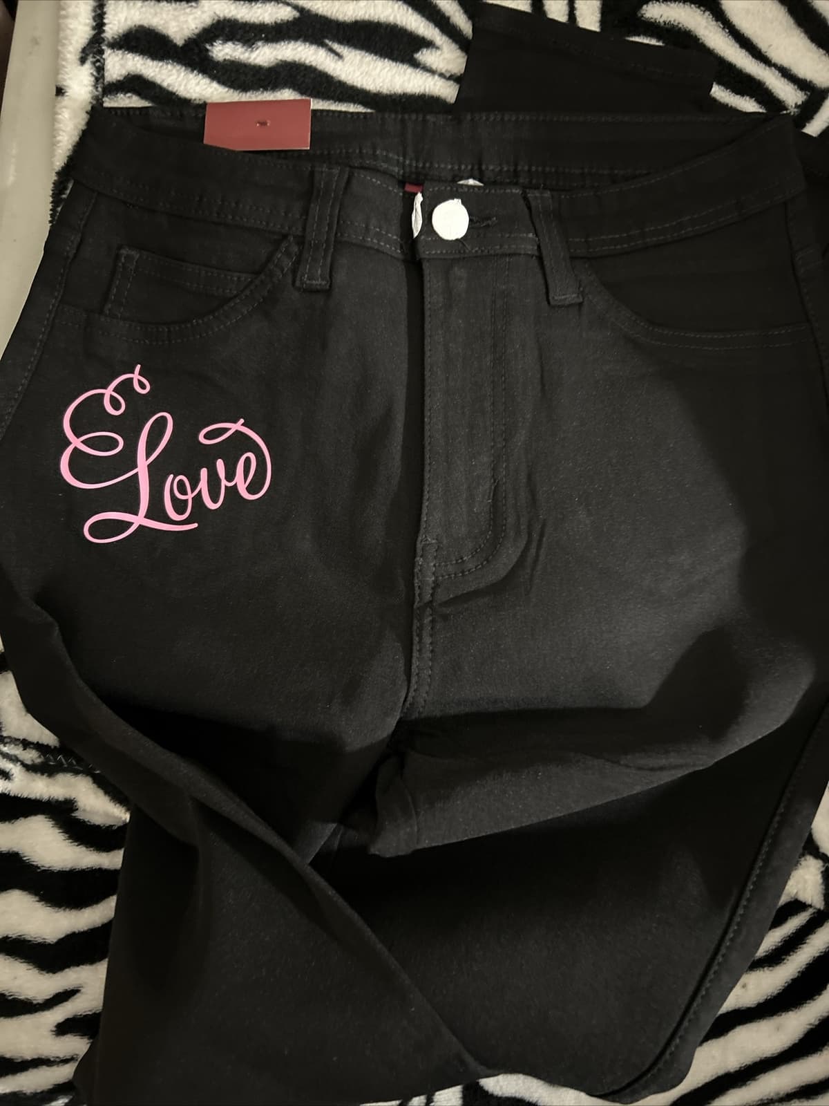 Women’s Ling Collections Skinny Jeans Black Stretch NWT Xl - Thumbnail 5