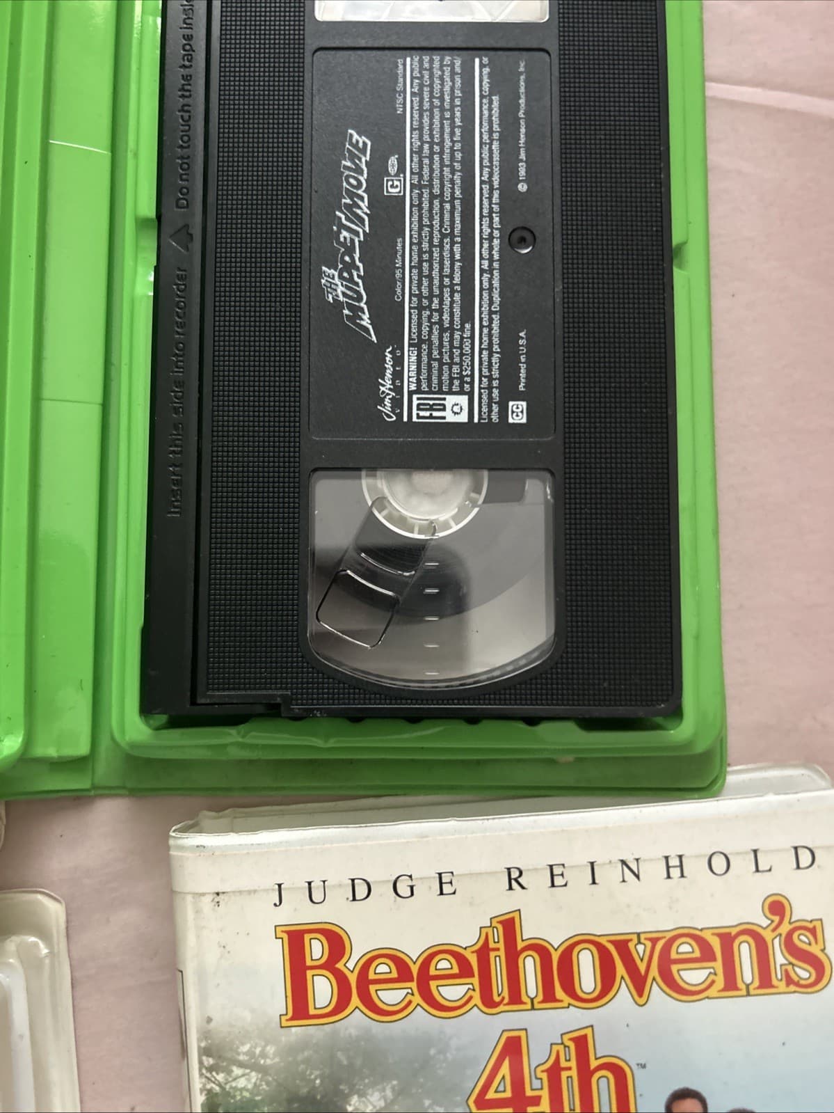 Lot Of 4 VHS Kids Movies babes in toyland the Muppet movie Beethoven’s Rudolph - Thumbnail 4