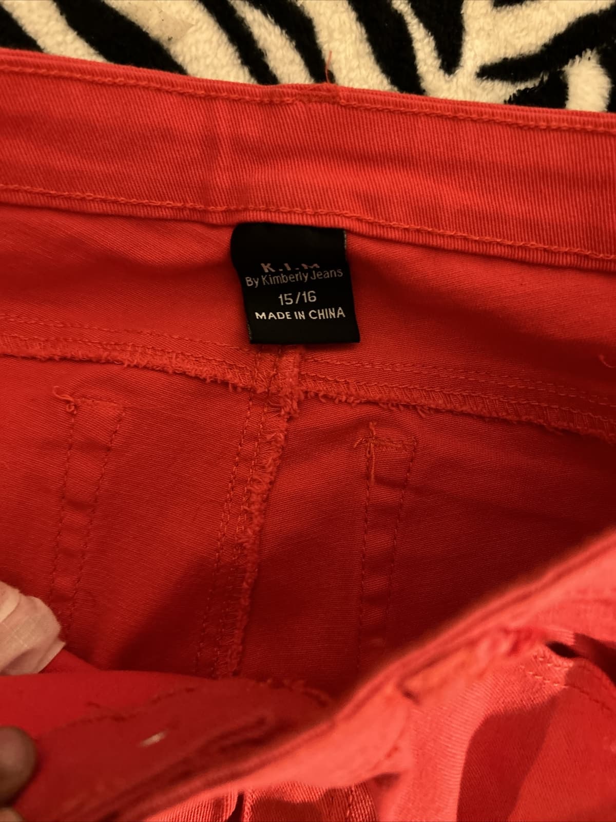 Women’s Red Stretch Jeans NWT K.I.M By Kimberly Jeans Size 15/16 - Thumbnail 5
