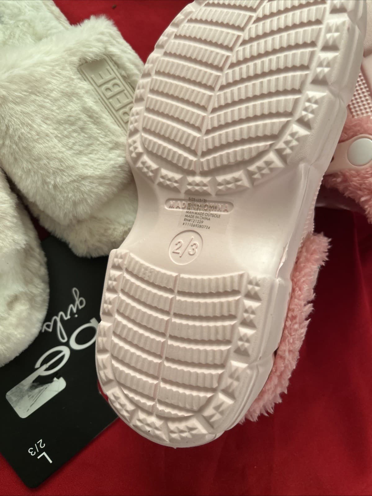 Lot Of 2 Shoes Kids Size Girls 2/3 Large NWT Slippers Bebe And Foamwalk Shoe - Thumbnail 3