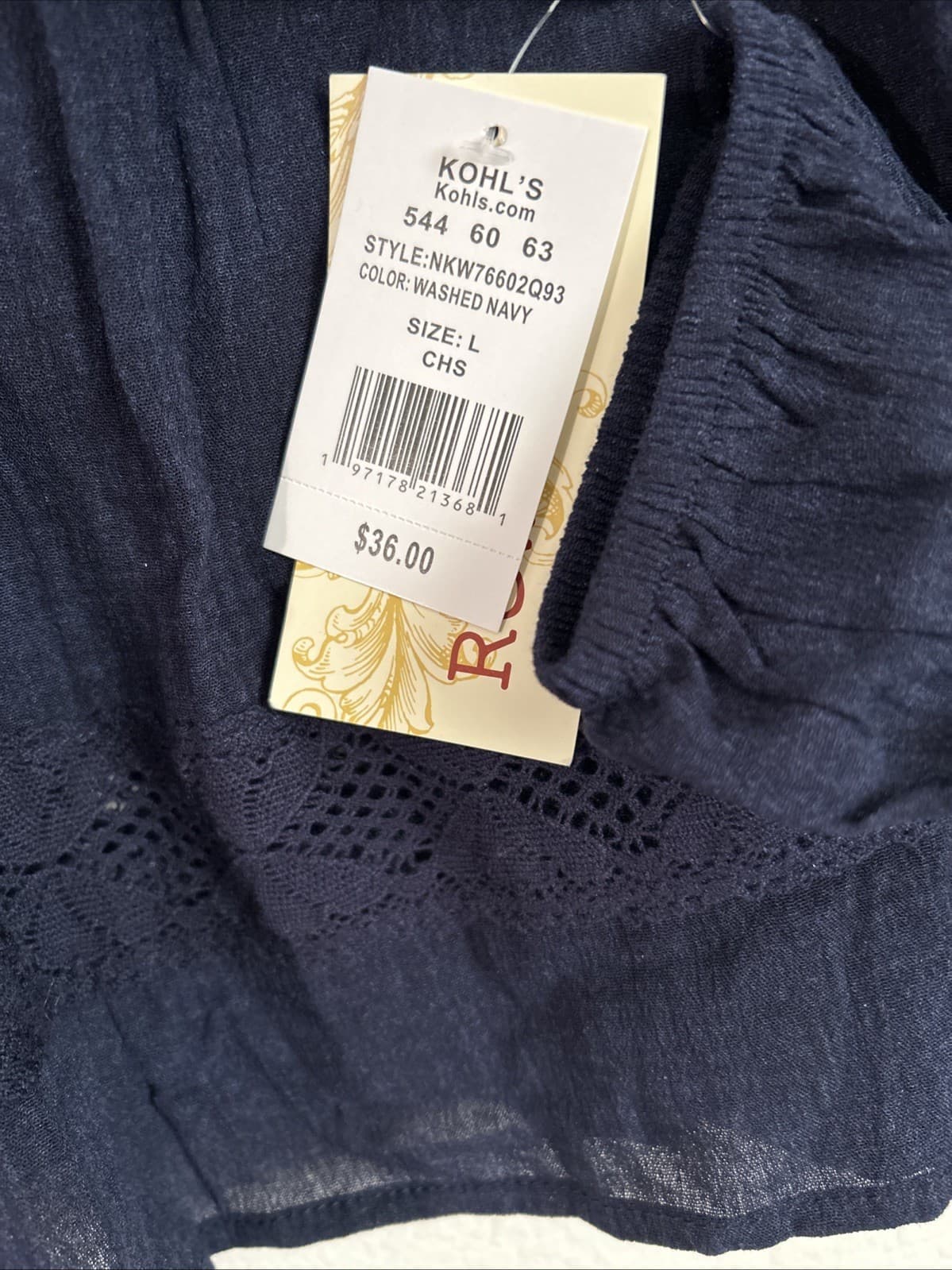 Women’s Navy Blue Top Large NWT Rewind $36 - Thumbnail 3