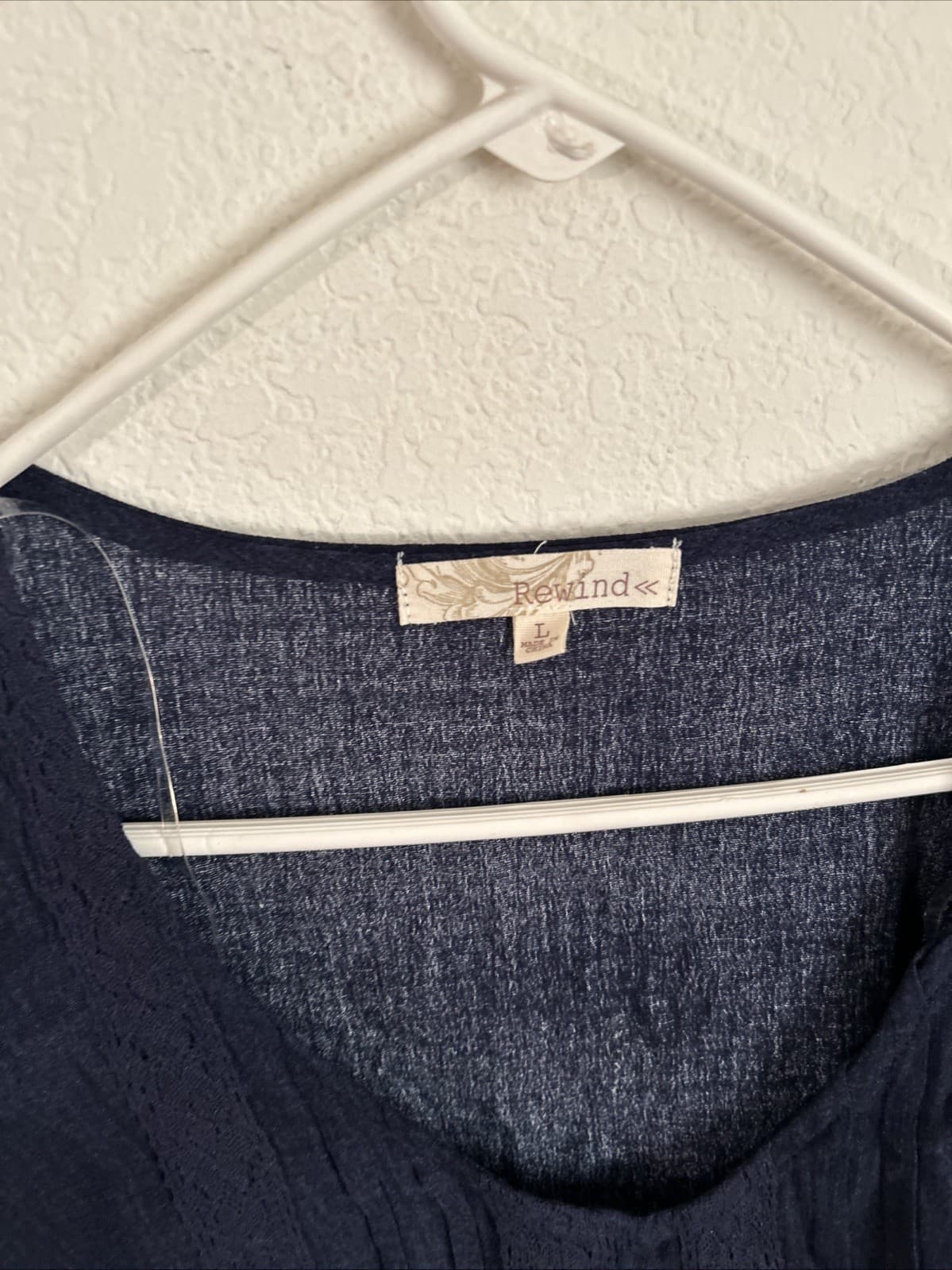 Women’s Navy Blue Top Large NWT Rewind $36 - Thumbnail 2