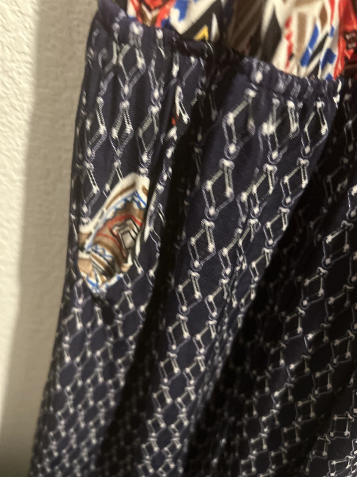 Women’s Hots Wings One Piece Pants Blue Multi Color With Pockets Medium Nwt - Thumbnail 2