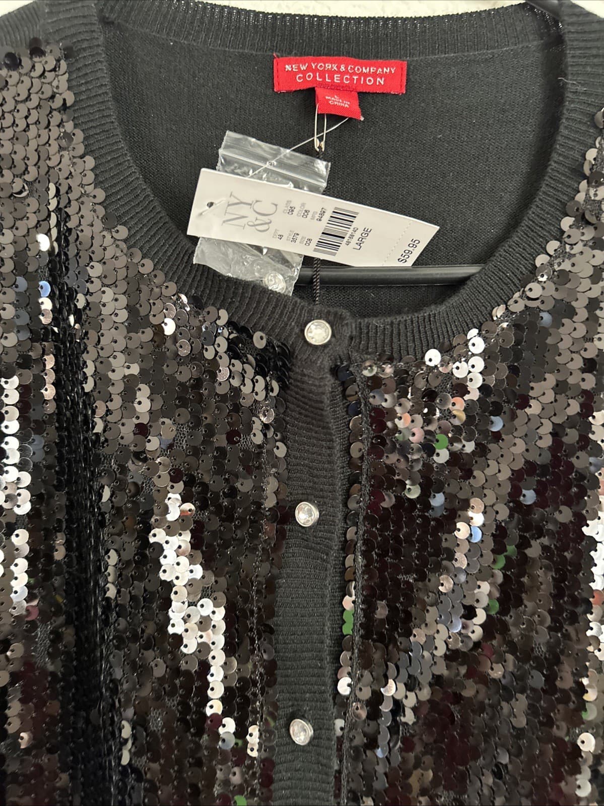 New York & Company Collection Large New Black Sweater NWT $59.95 - Thumbnail 2
