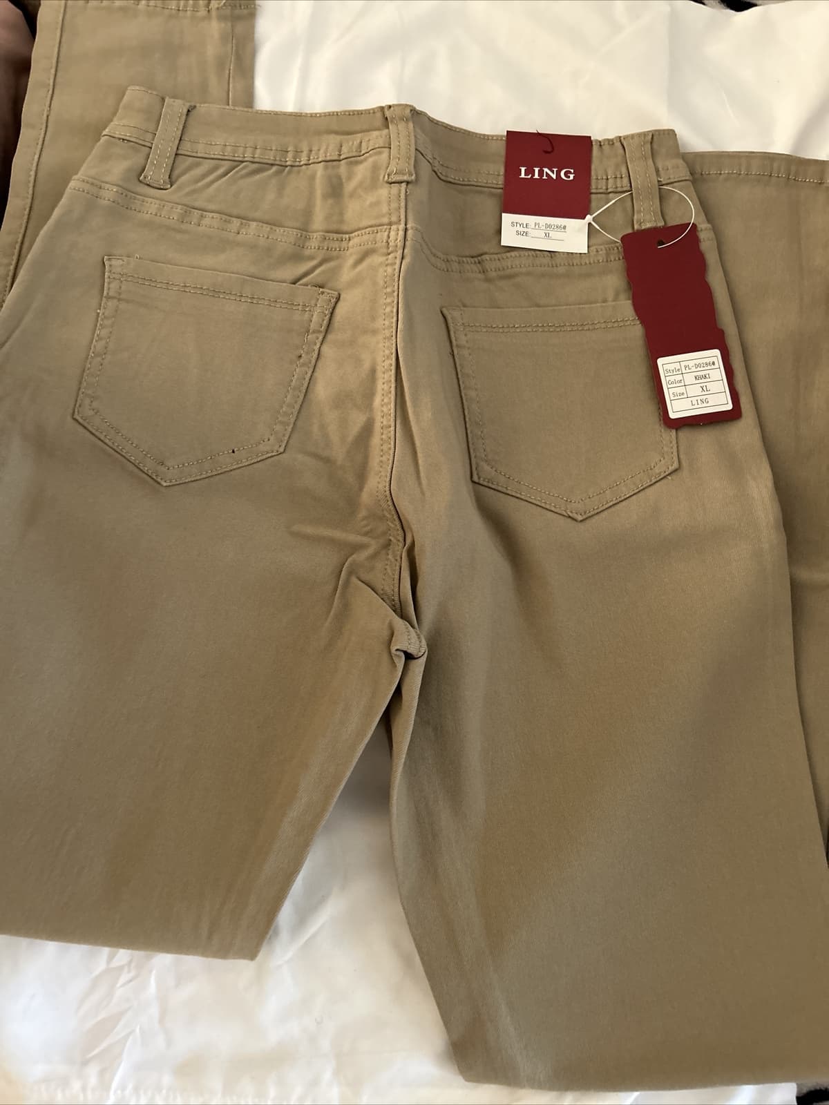 Women’s Ling Collections Skinny Jeans Khaki Stretch NWT 3xl - Thumbnail 3