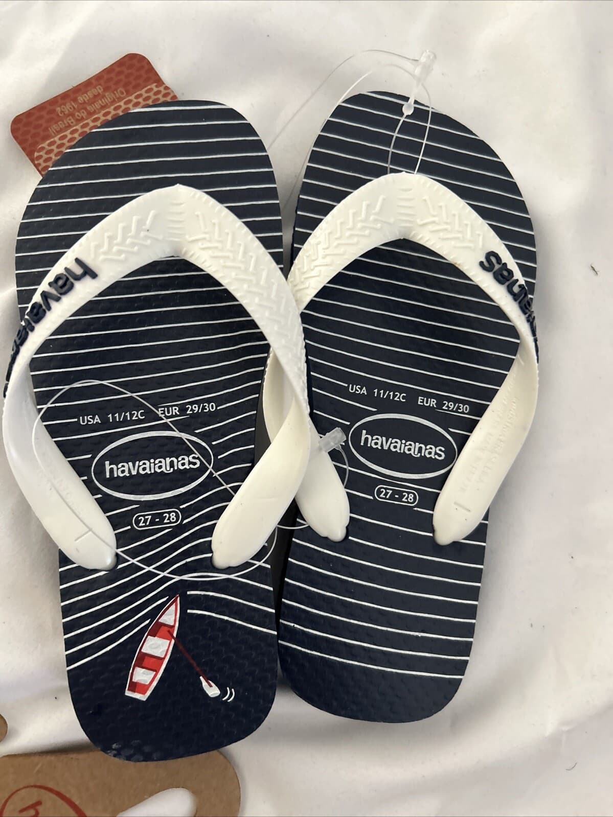 Havana’s Navy Ble/White Flip Flop 11/12c NWT Unisex - Thumbnail 4
