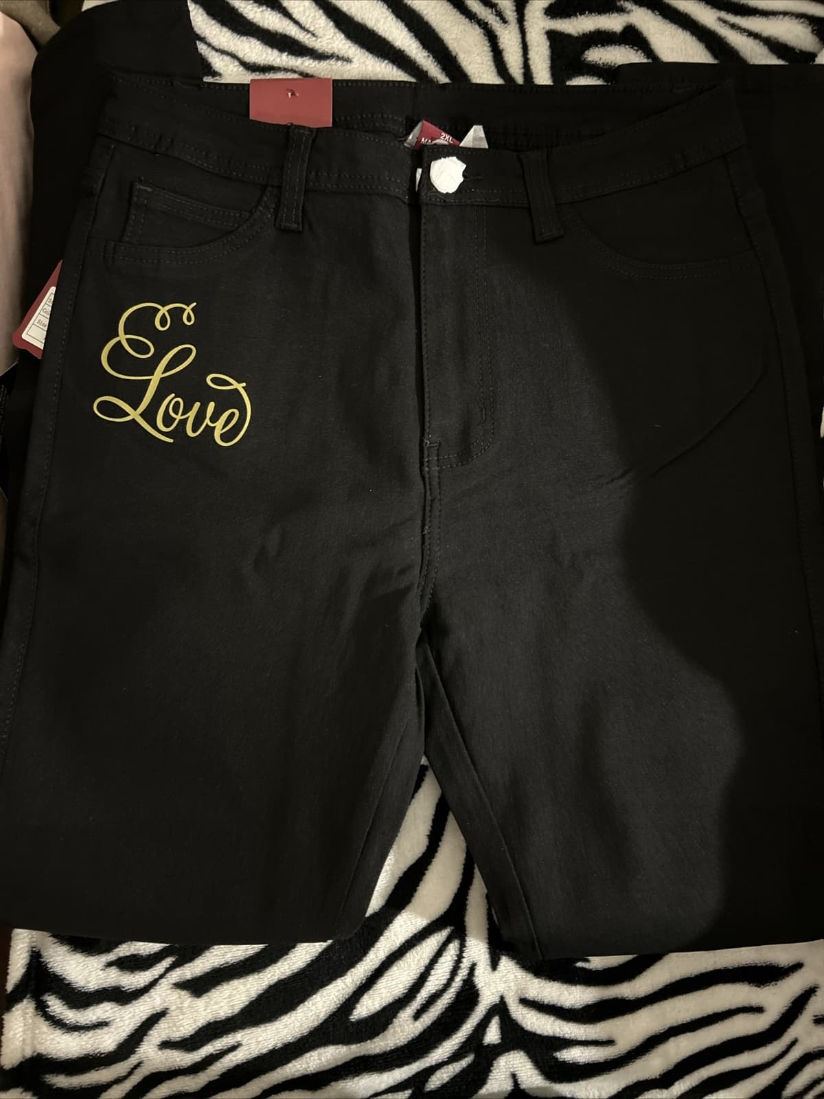 Women’s Ling Collections Skinny Jeans Black Stretch NWT 2xl - Thumbnail 2