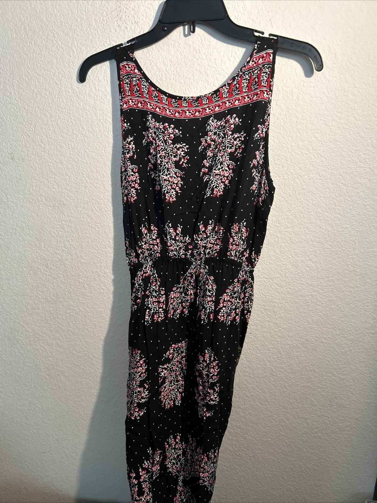 Women’s Global Fashion Black And Red Summer Dress NWT Large - Thumbnail 3