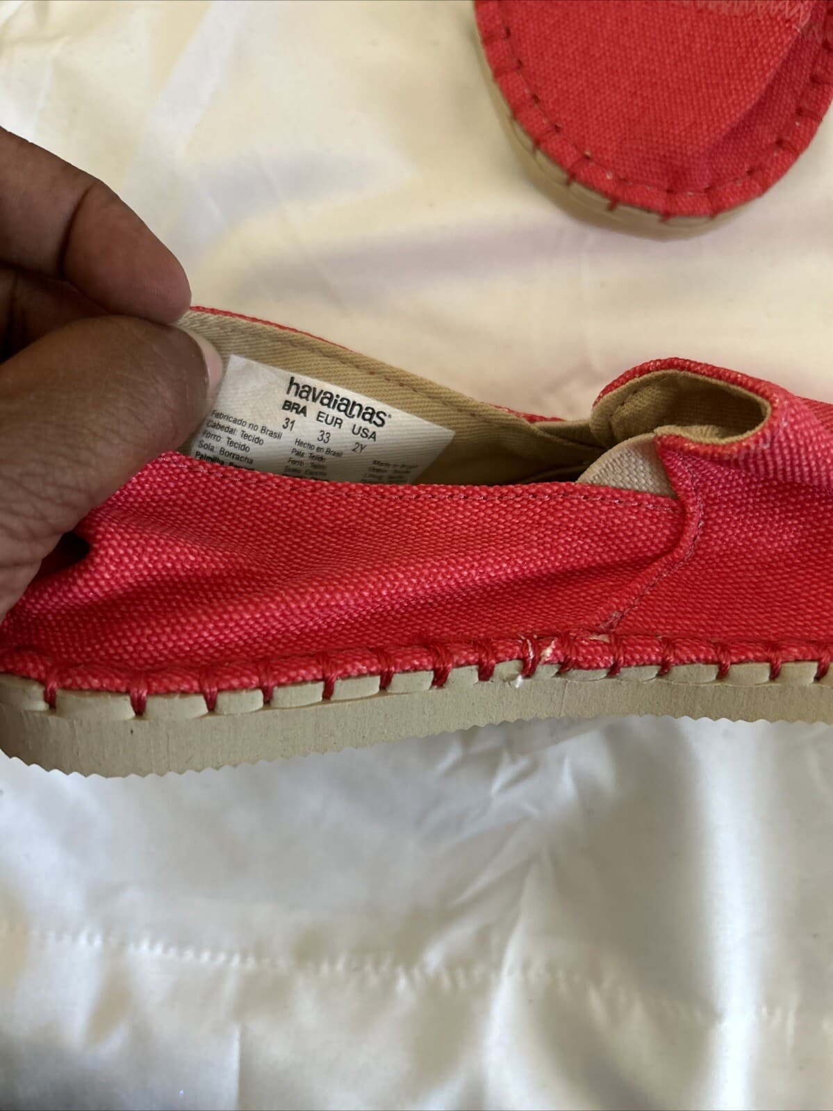 alpargatas Havaianas Yacht Cal Kids Red New Girls 2 Youth - Thumbnail 2