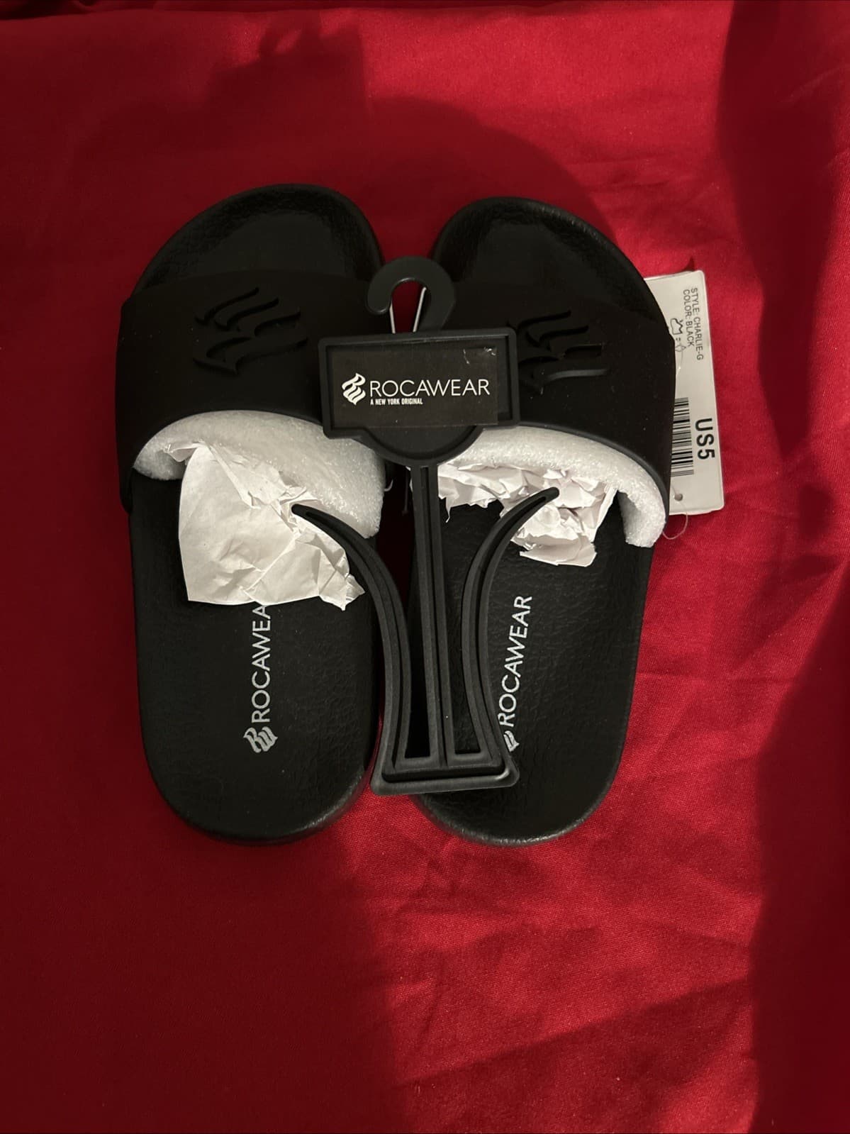 Kids Slides Black Rocawear NWT Size 5 Slides Boys