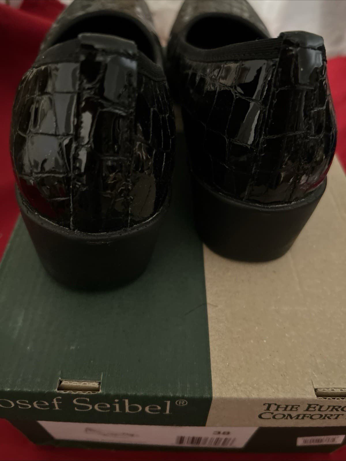 Josef Seidel Women’s 38 Black Kroko Shoes - Thumbnail 4