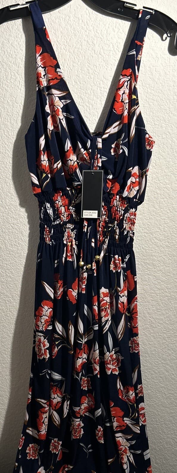 Women’s Blue Multicolored Summer Dress NWT One Size Fits Most