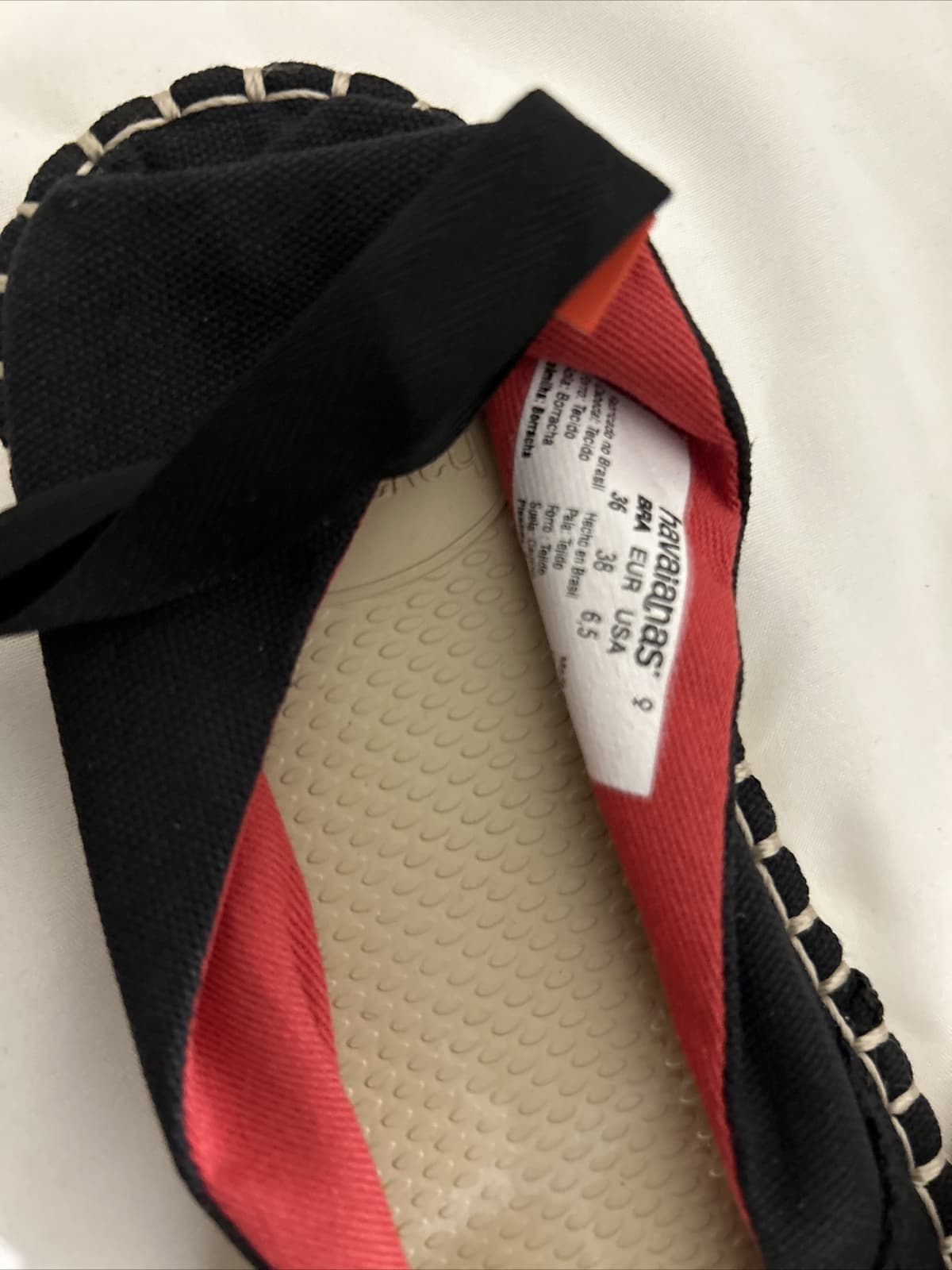 Havaianas Alpargatas (Espadrilles) Black 6.5 New - Thumbnail 2