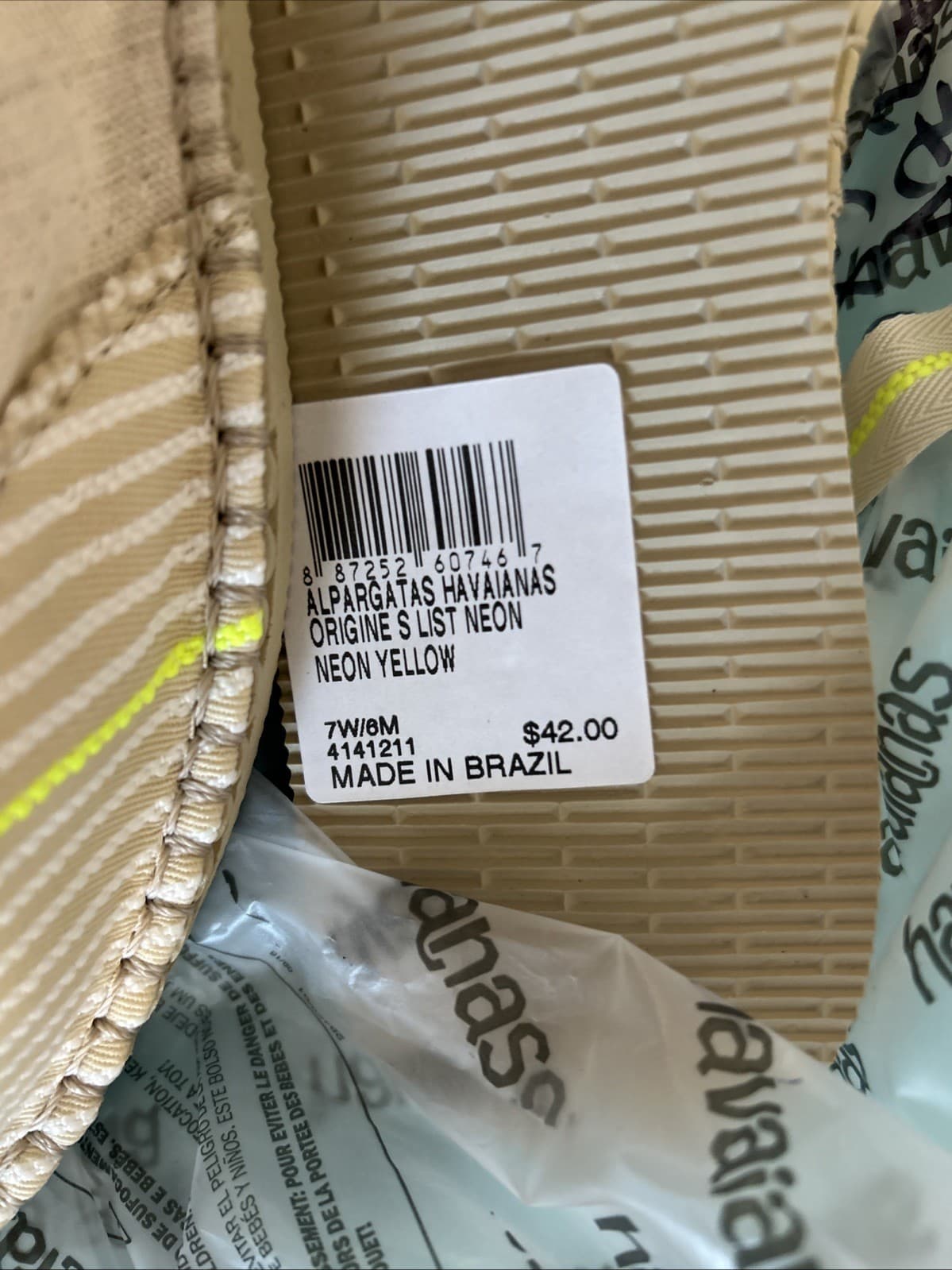 Havaianas Alpargatas (Espadrilles) Beige And Neon 7W/6M Unisex - Thumbnail 4