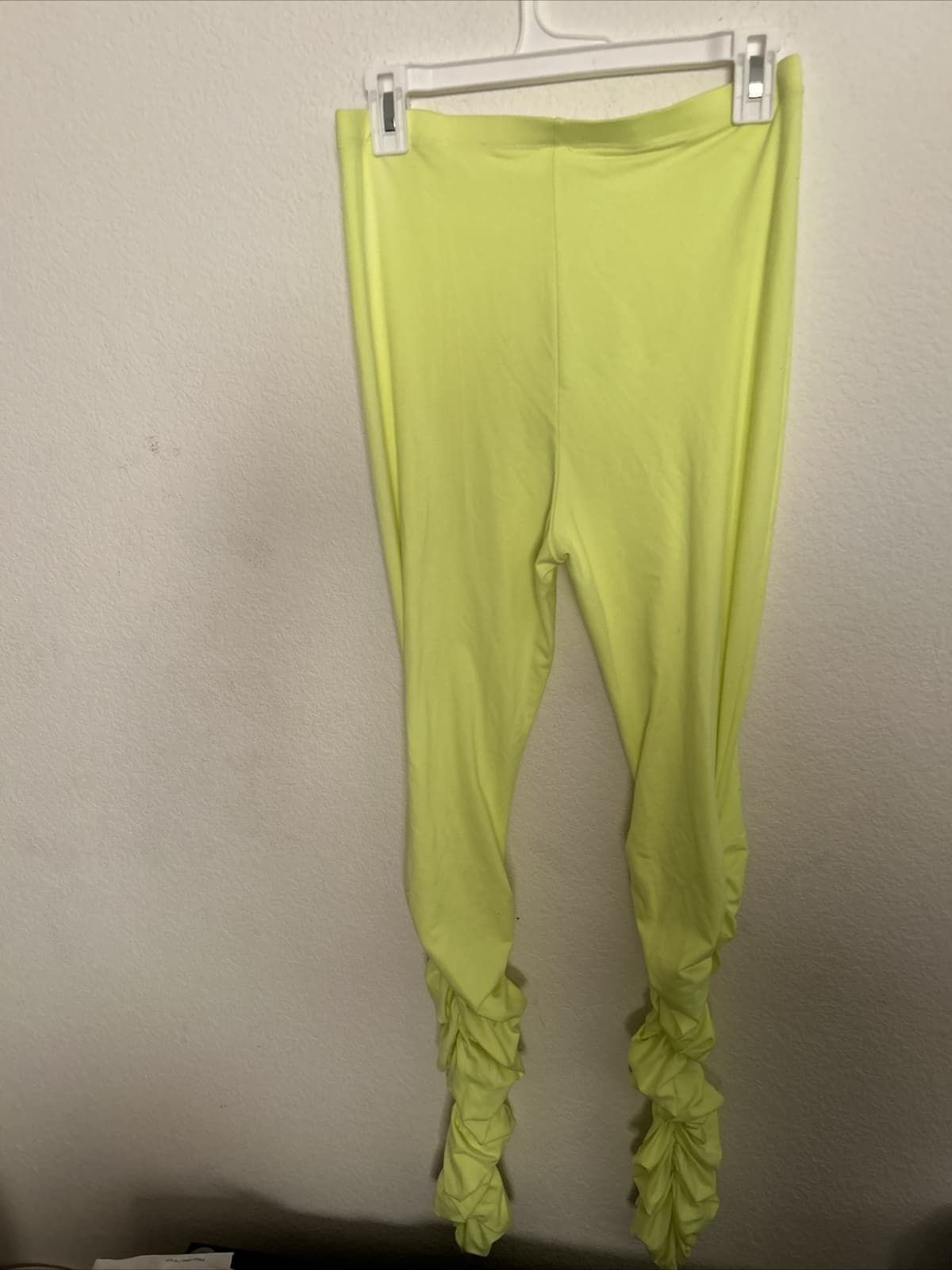 Women’s Stretch Leggings NWOT Large Pink And Fluorescent Green Lot Of 2 - Thumbnail 6