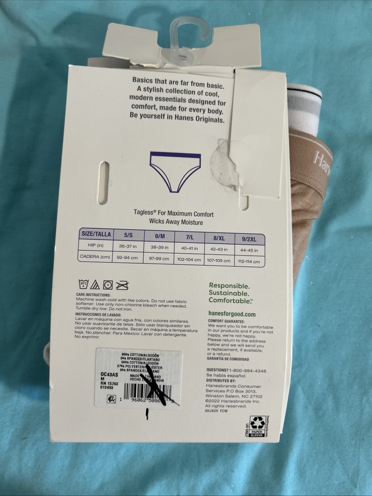 Women’s Hanes Hunkers Cotton Stretch 5 Pack New 6M - Thumbnail 2