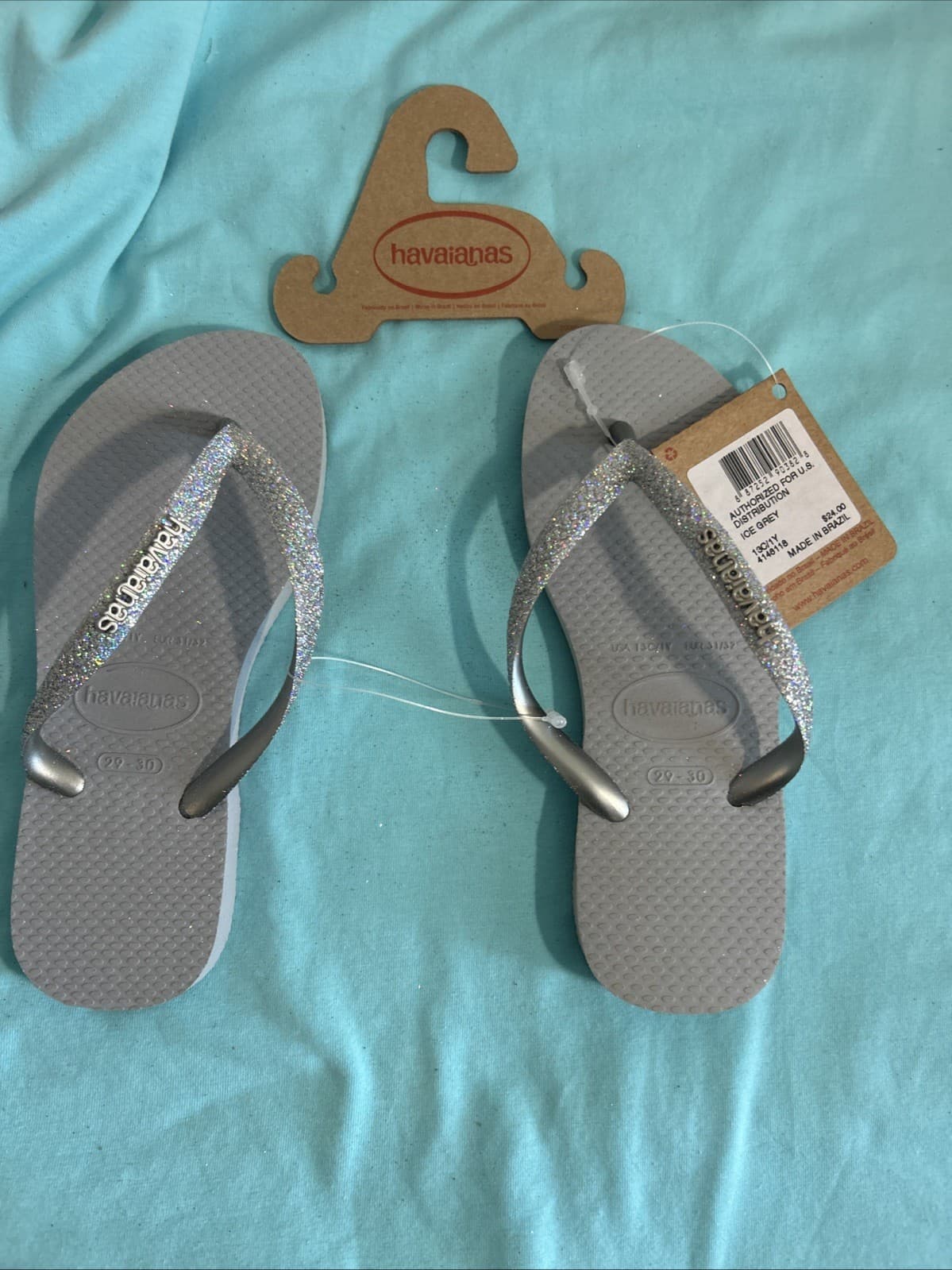 Havaianas 13C/1Y Ice Gray NWT Kids Flip Flops