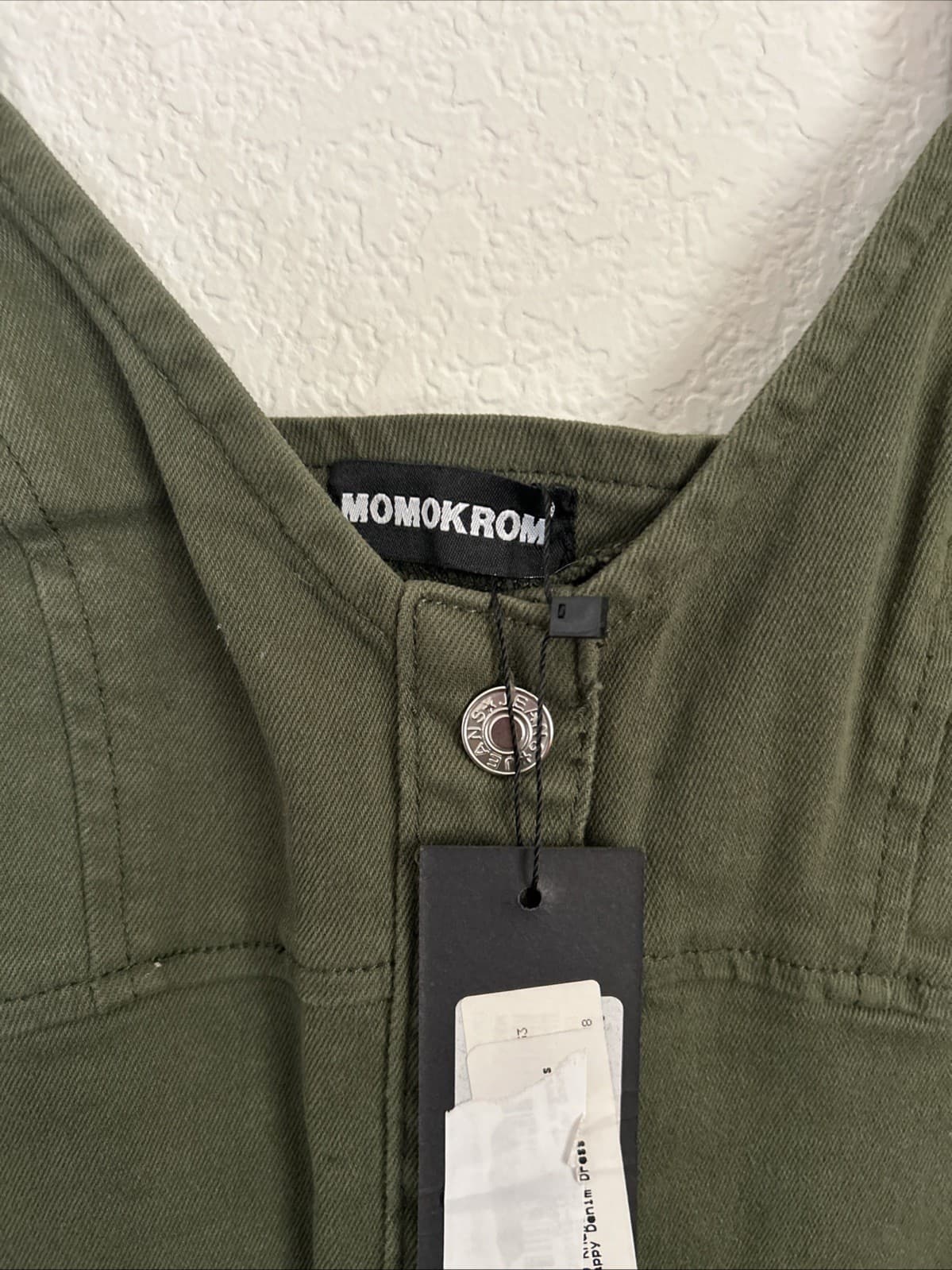Women’s Green Denim Dress Size 4 NWT Strapless - Thumbnail 3
