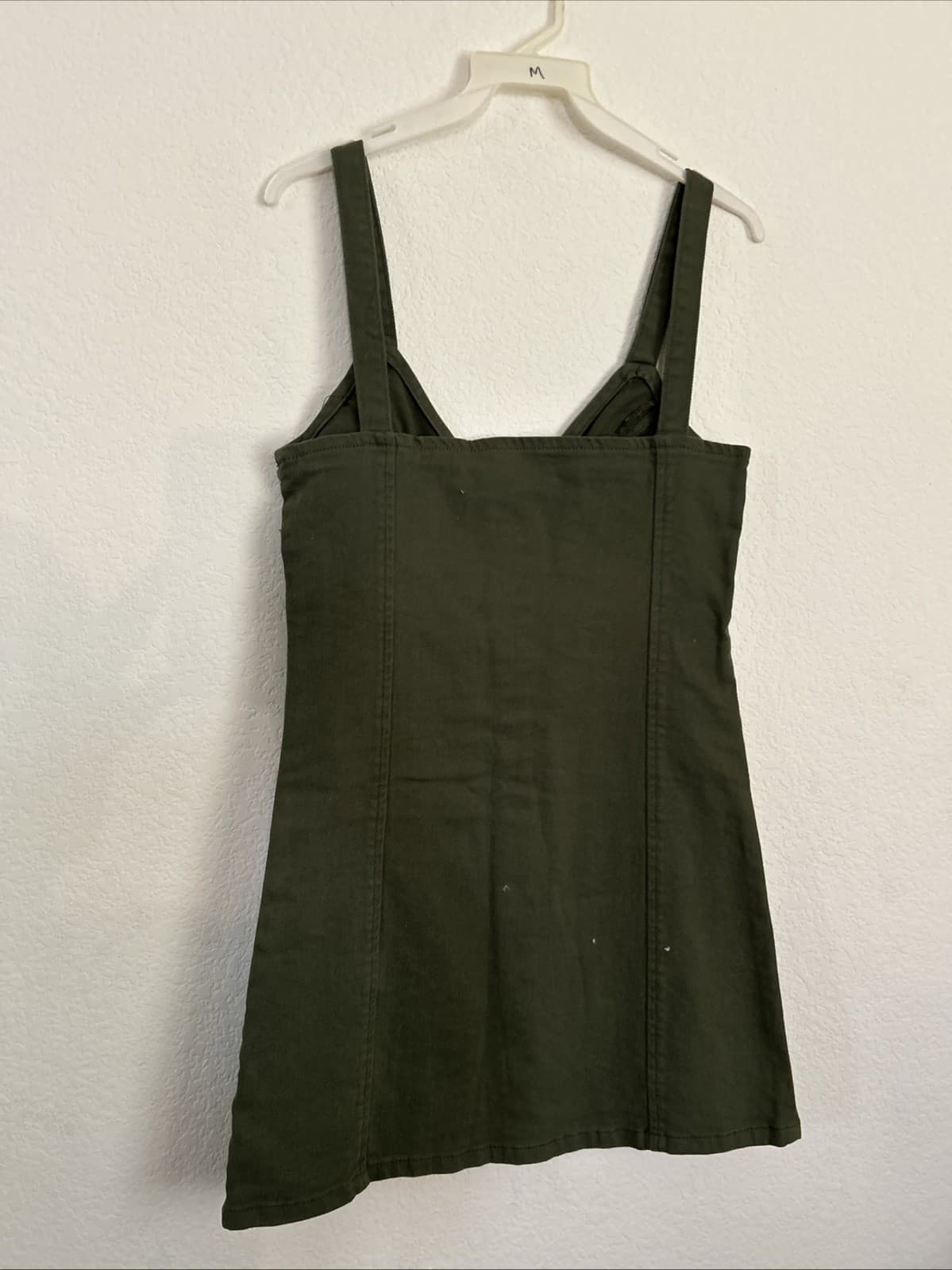 Women’s Green Denim Dress Size 4 NWT Strapless - Thumbnail 4
