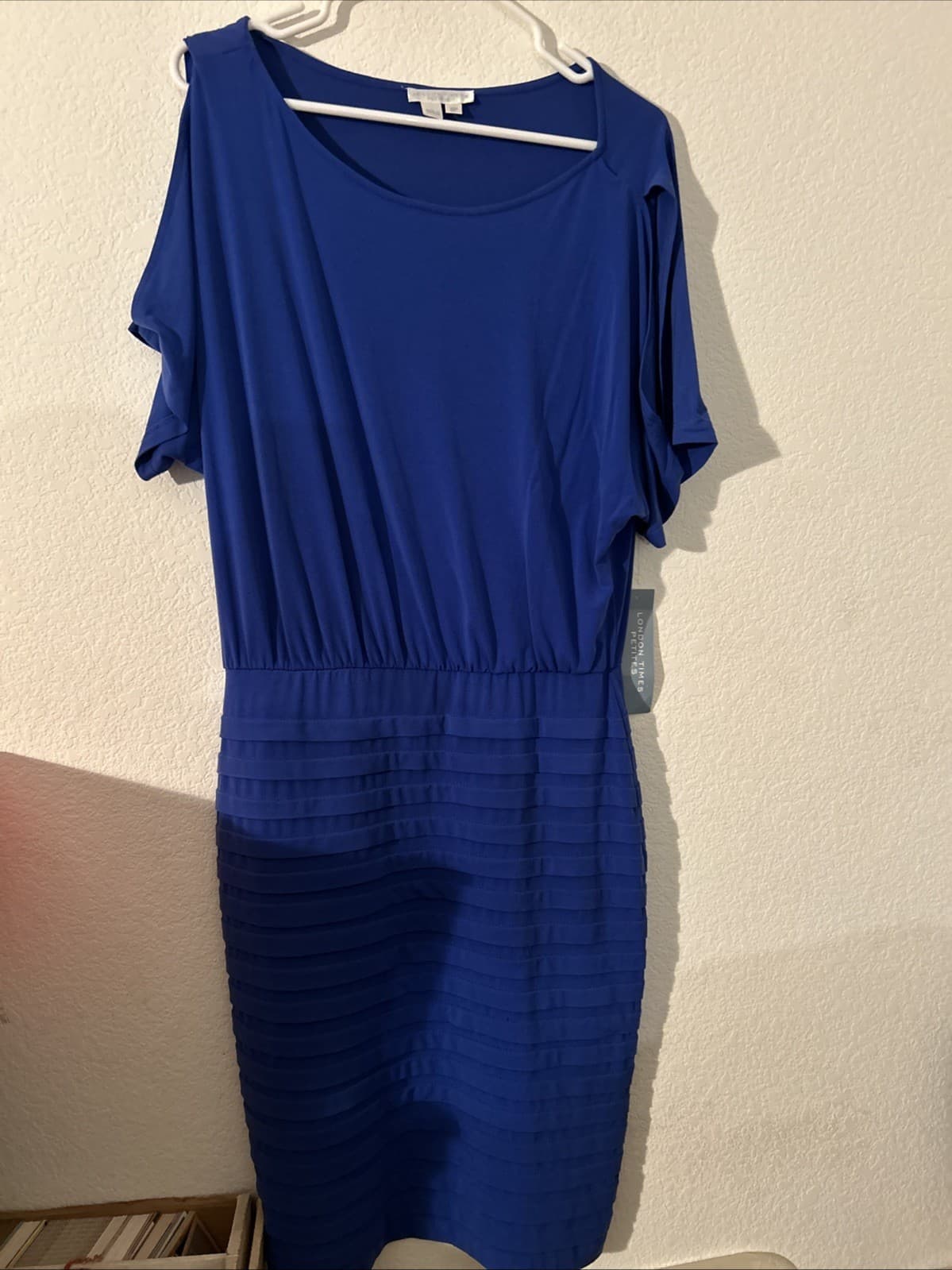 Women’s London Times Blue Dress New 8P