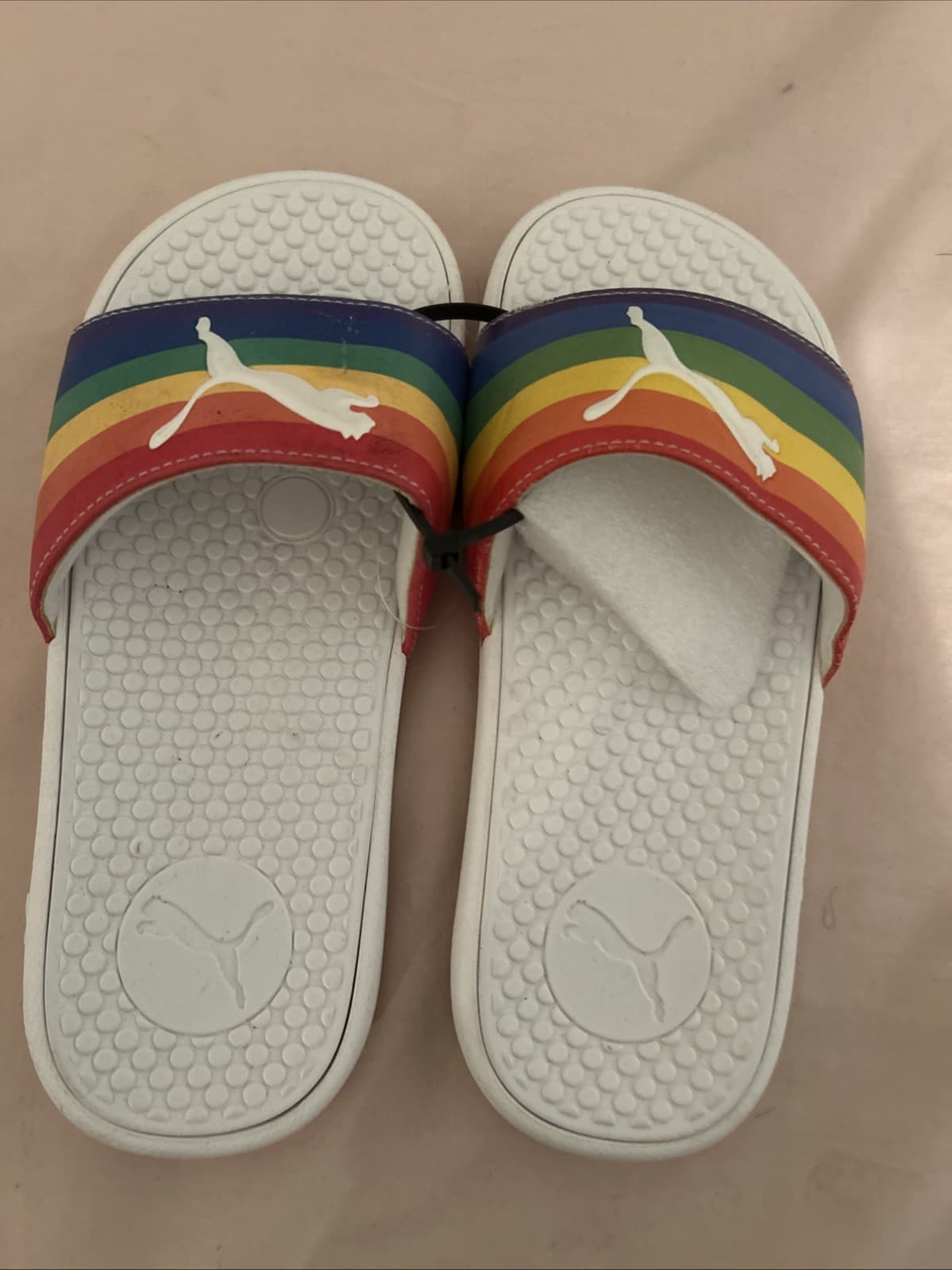 PUMA Cool Cat Slides Sandals Rainbow Casual Women's Size 6