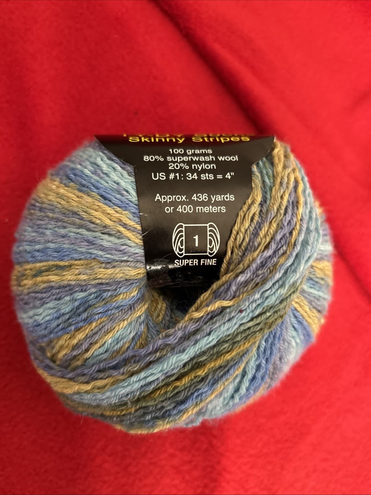Ty-Dy Socks Skinny Stripes Yarn Color 2666 Knit One Crochet Too 436 Yards - Thumbnail 3
