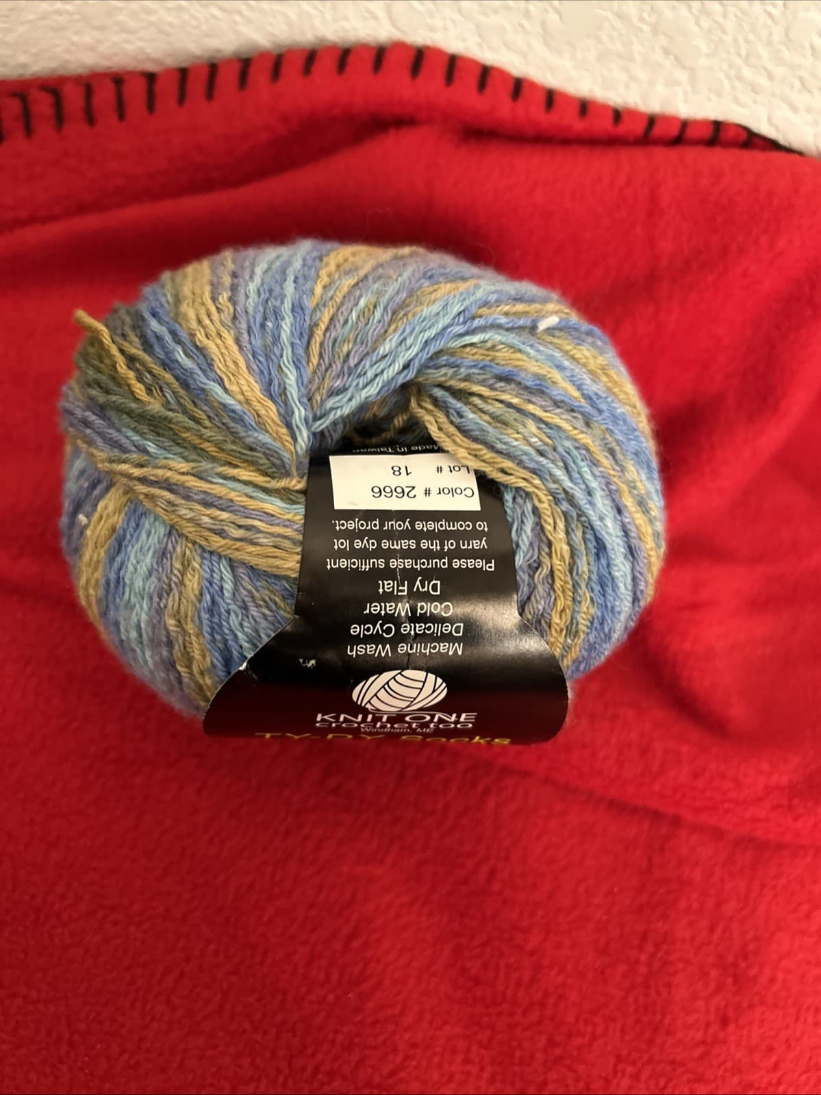 Ty-Dy Socks Skinny Stripes Yarn Color 2666 Knit One Crochet Too 436 Yards - Thumbnail 2