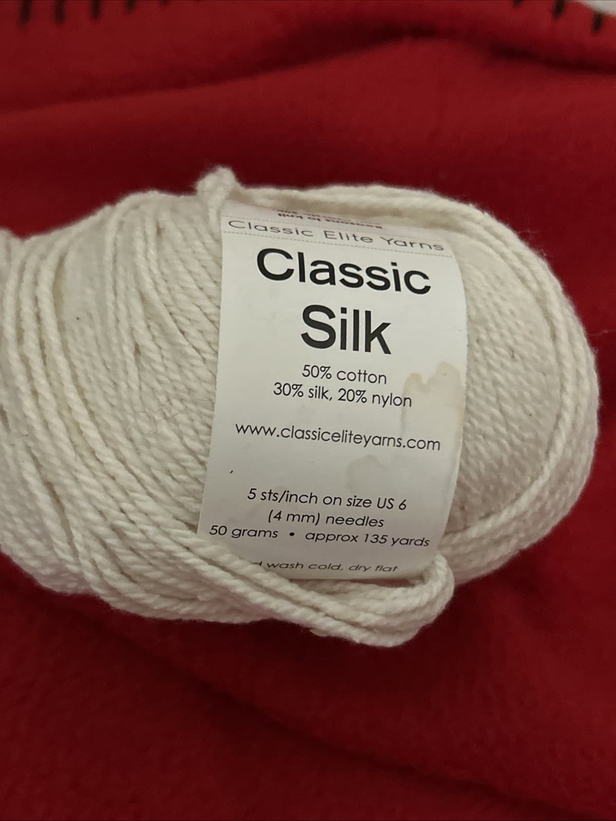 Classic Elite Yarn Classic Silk NWT 135 Yards Ivory - Thumbnail 2