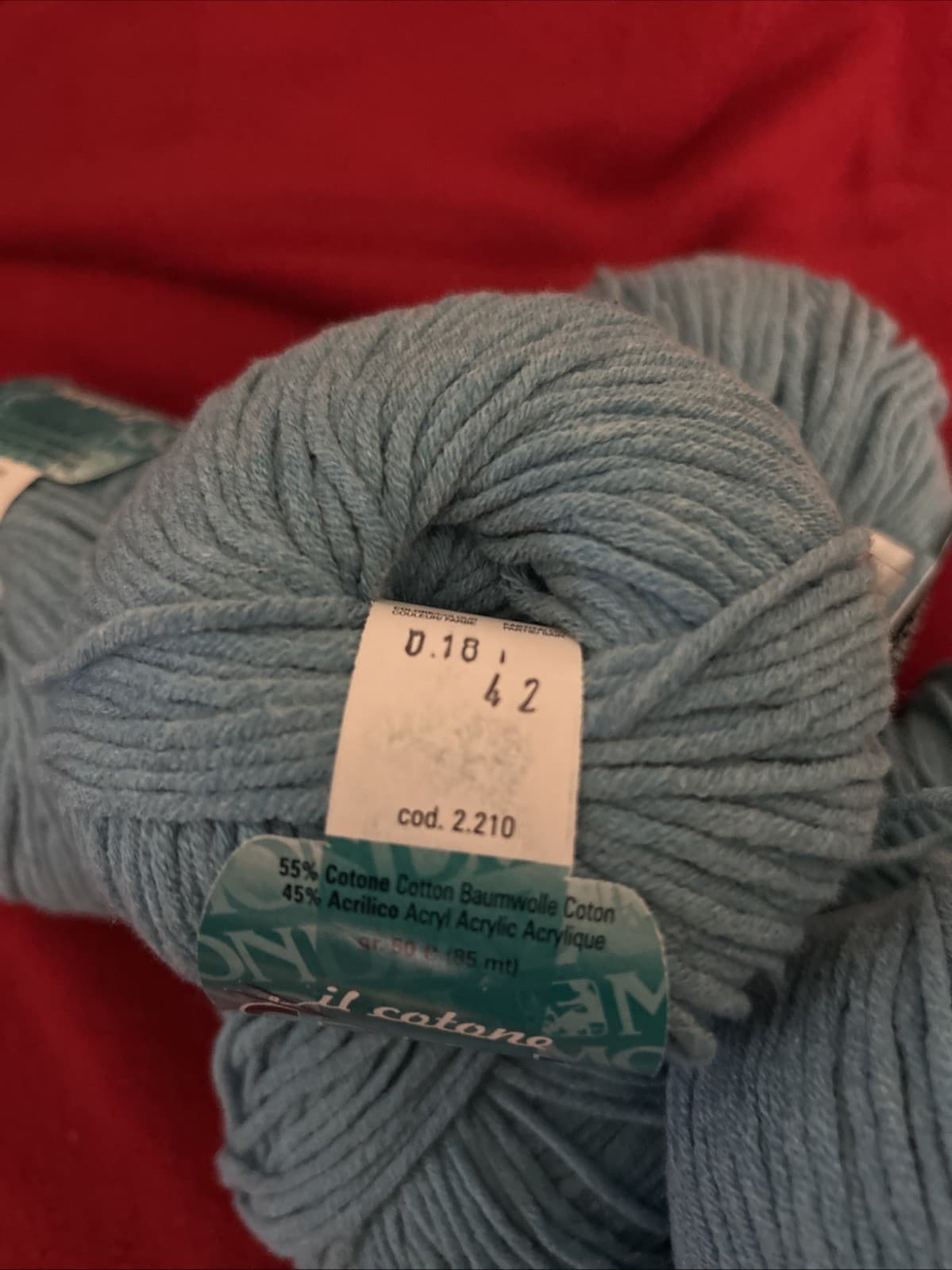 Lot Of 7 Garda Mondial Yarn NWT Blue - Thumbnail 3