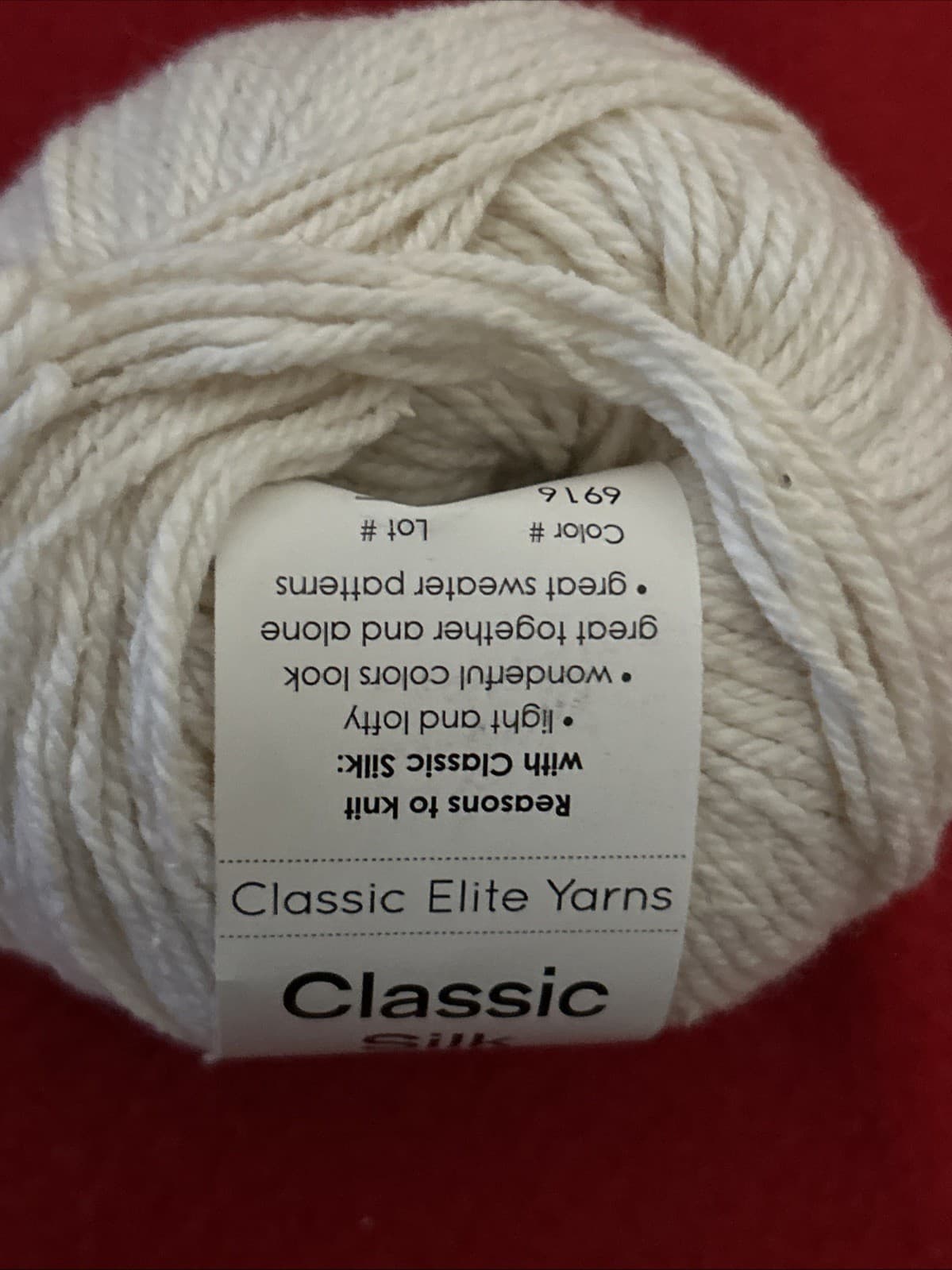 Classic Elite Yarn Classic Silk NWT 135 Yards Ivory - Thumbnail 4